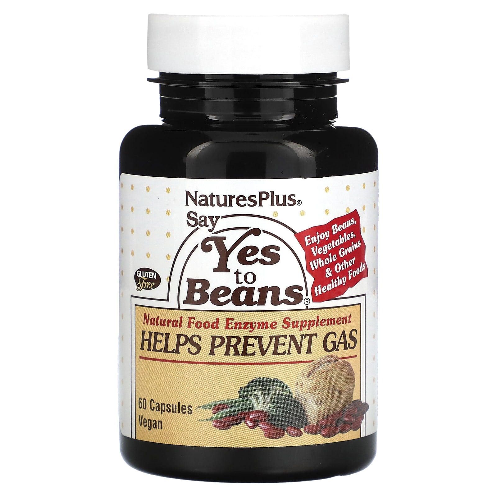 NaturesPlus, Say Yes to Beans, 60 Vegan Capsules - Image 1