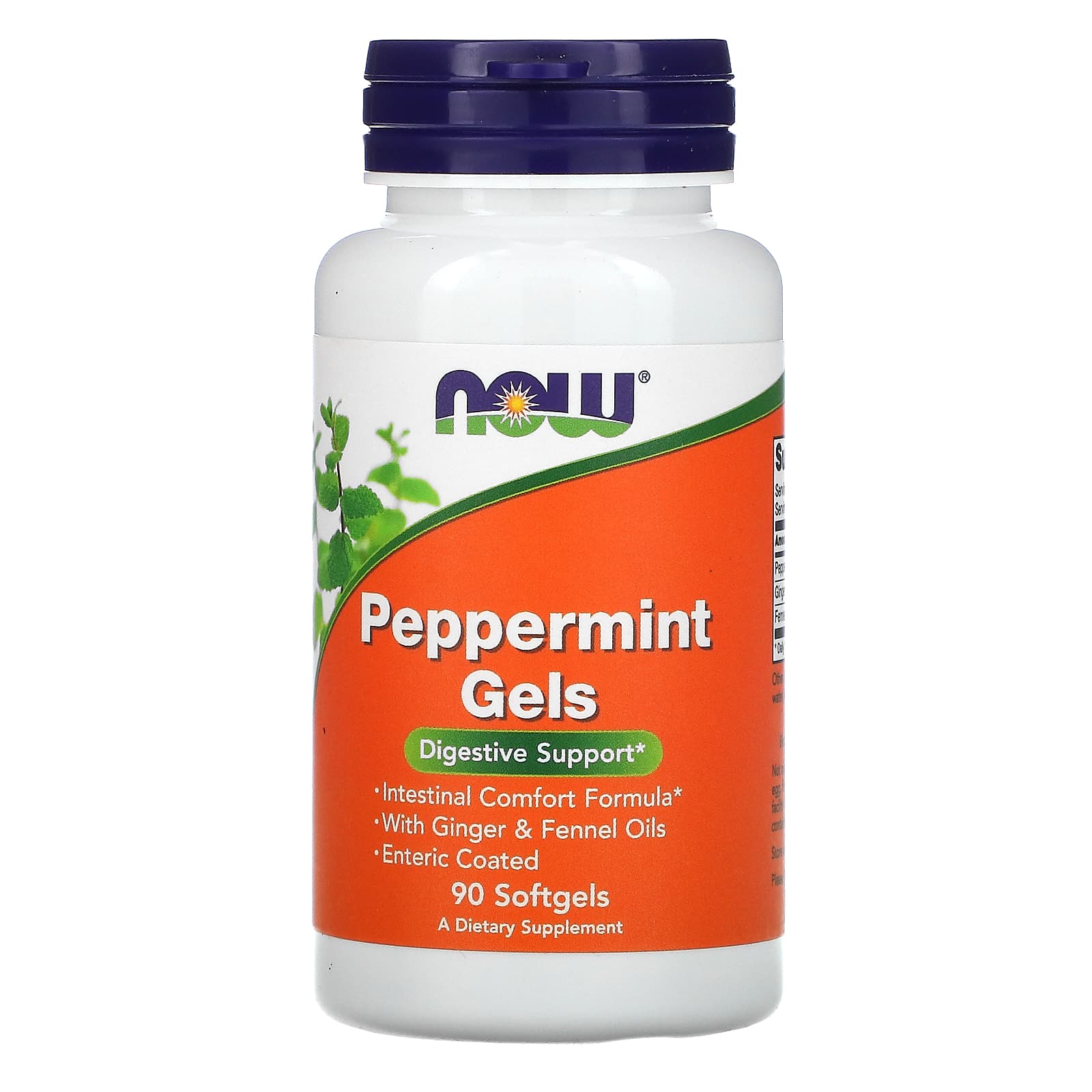 NOW Foods, Peppermint Gels, 90 Softgels - Image 1