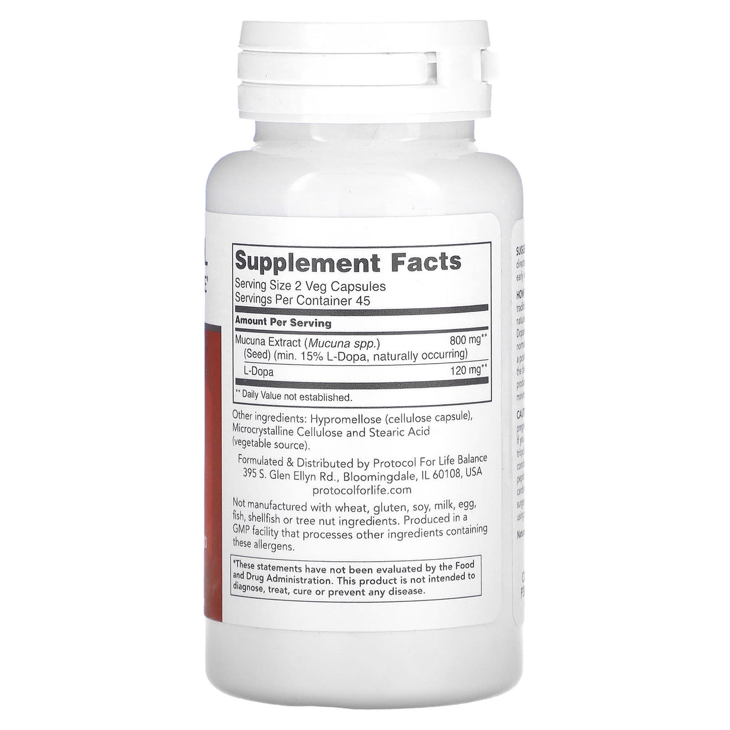 Protocol for Life Balance, Mucuna Extract, 400 mg, 90 Veg Capsules - Image 2