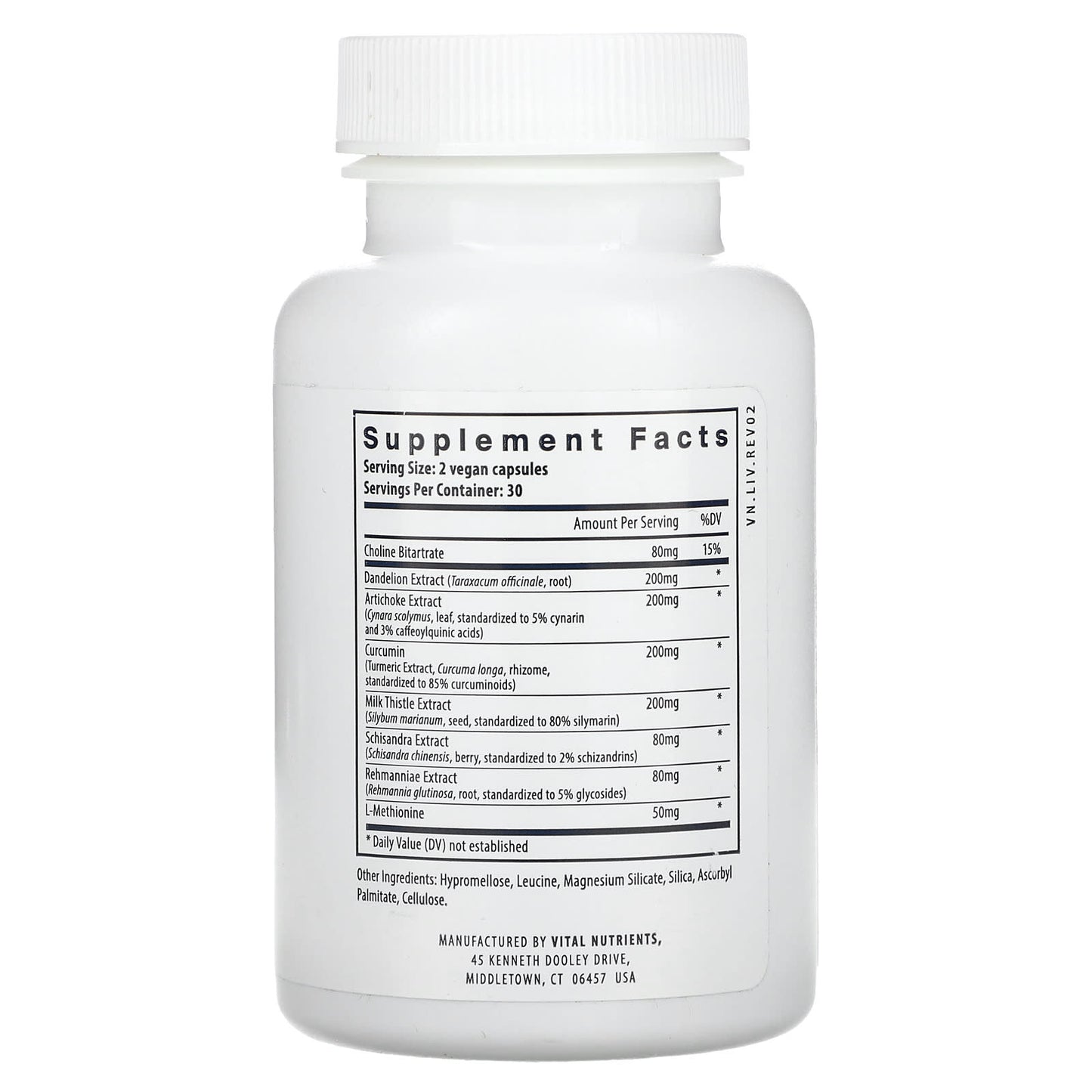 Vital Nutrients, Liver Support, 60 Vegan Capsules - Image 2