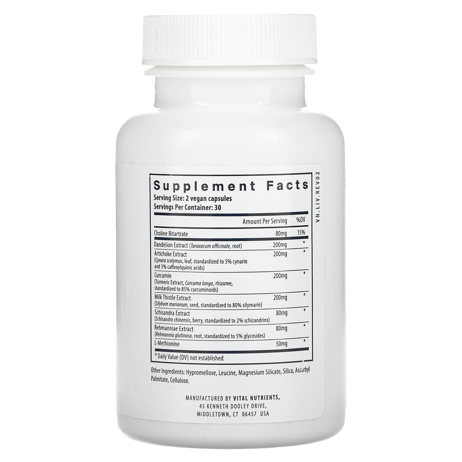 Vital Nutrients, Liver Support, 60 Vegan Capsules - Image 2