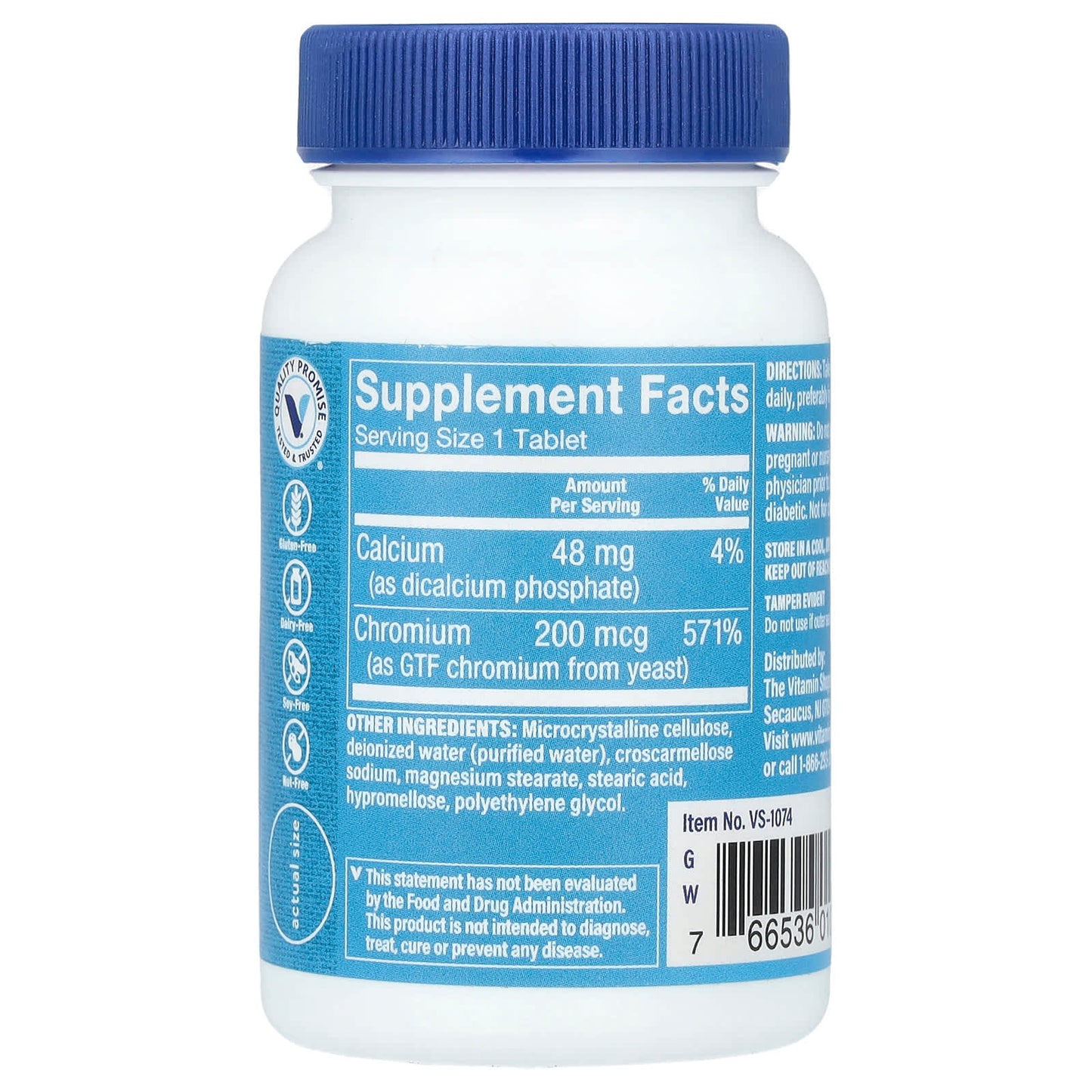 The Vitamin Shoppe, GTF Chromium, 200 mcg, 100 Tablets