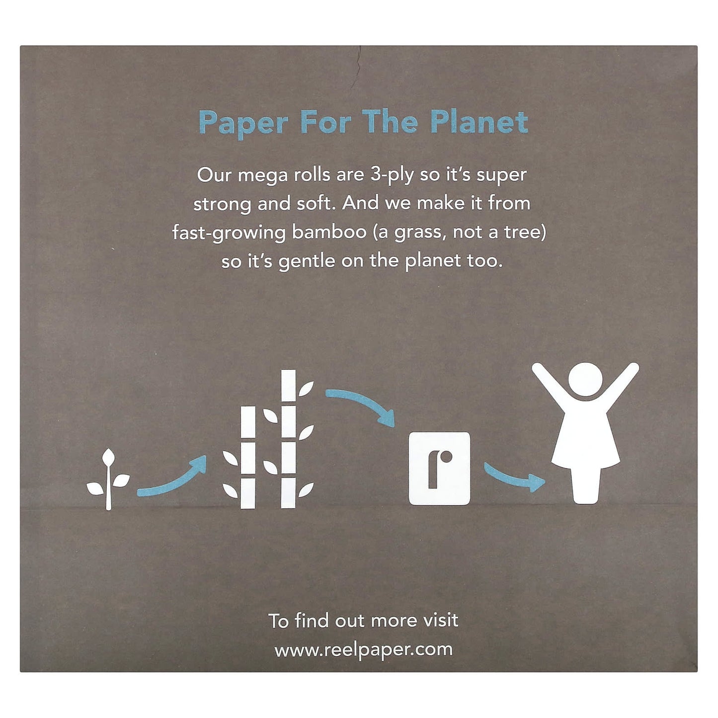 Reel, Premium Tree-Free Toilet Paper, 4 Mega Rolls - Image 2