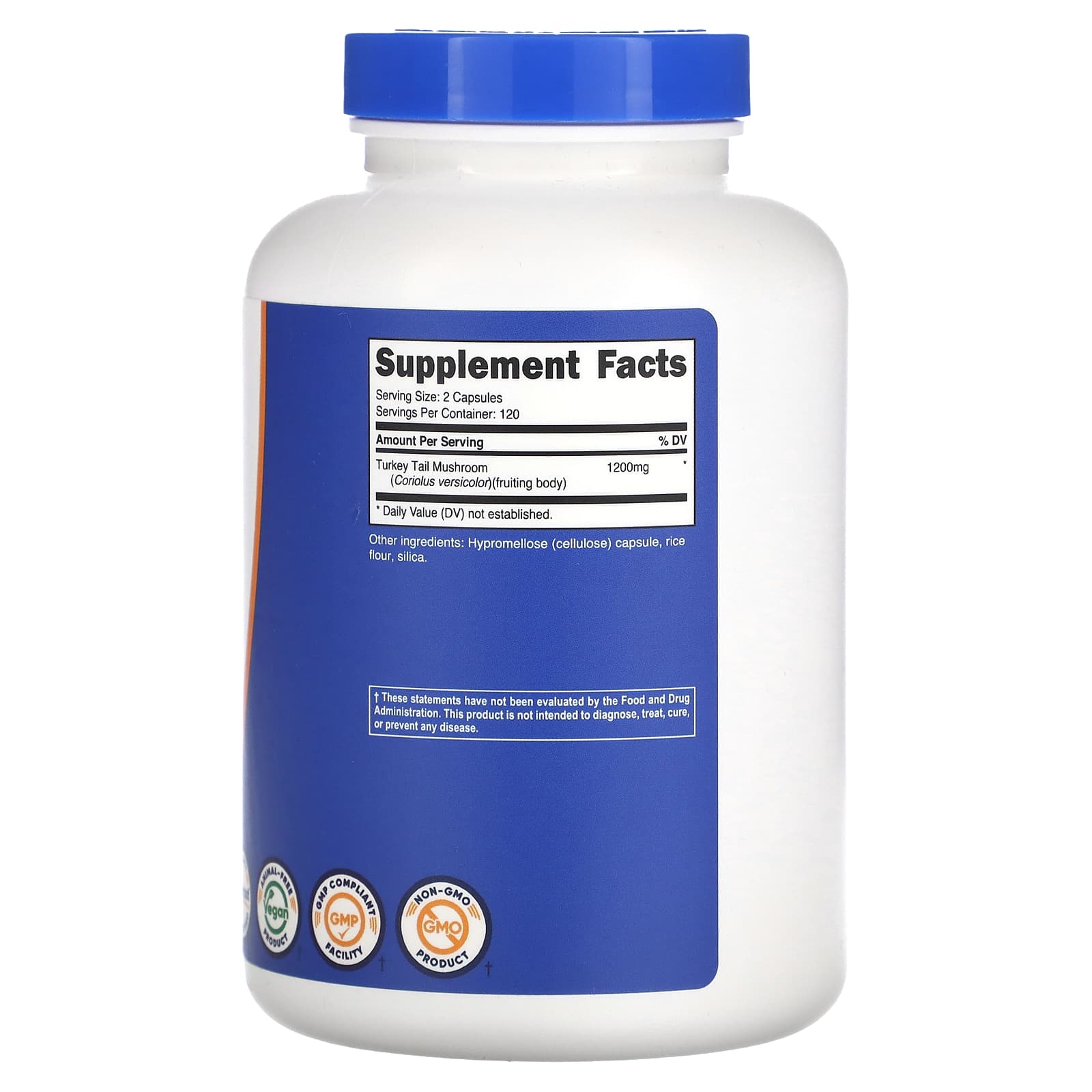 Nutricost, Turkey Tail Mushroom, 240 Capsules (600 mg per Capsule) - Image 2
