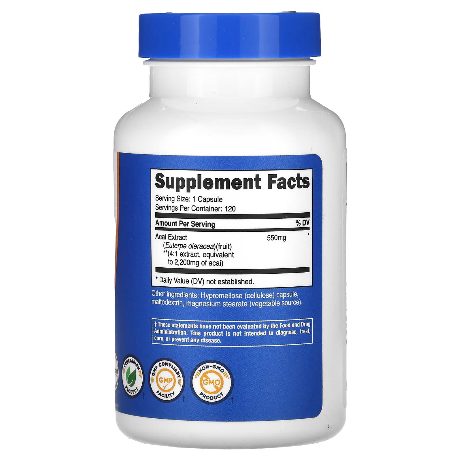Nutricost, Acai, 2,200 mg, 120 Capsules - Image 2