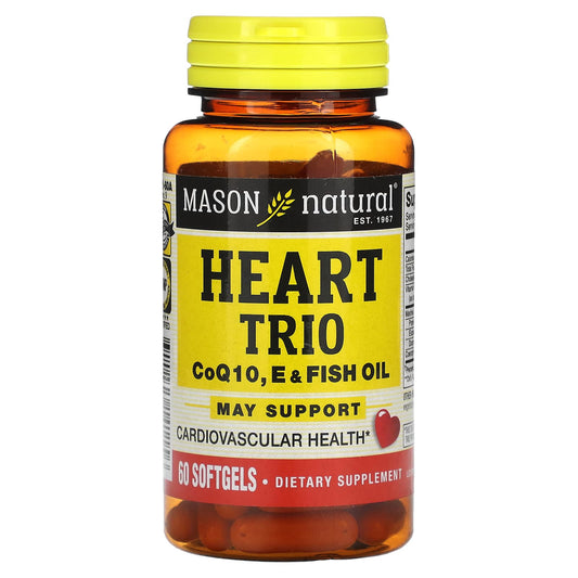 Mason Natural, Heart Trio, CoQ10, E & Fish Oil, 60 Softgels