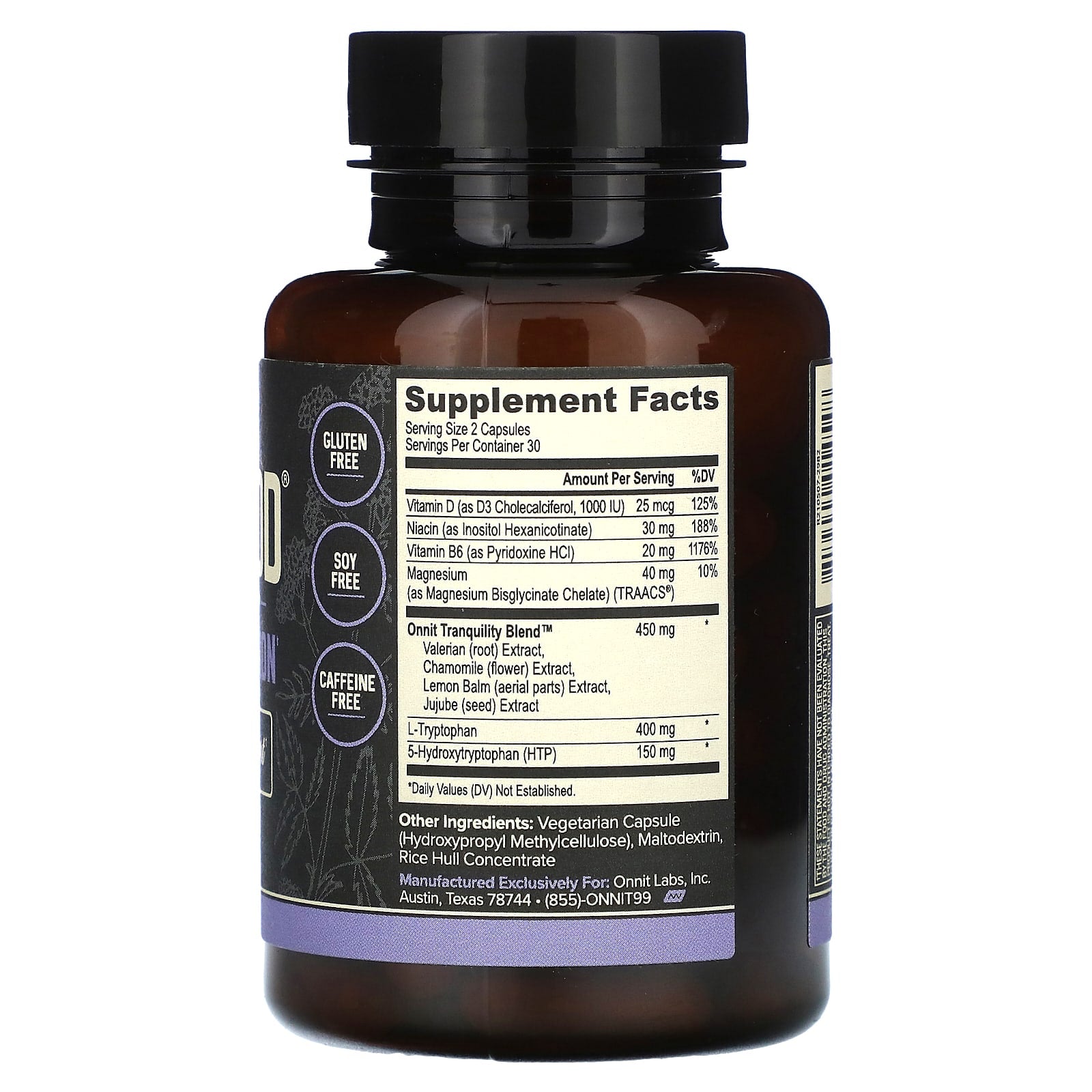 Onnit, New Mood, Mood & Relaxation, 60 Capsules - Image 2