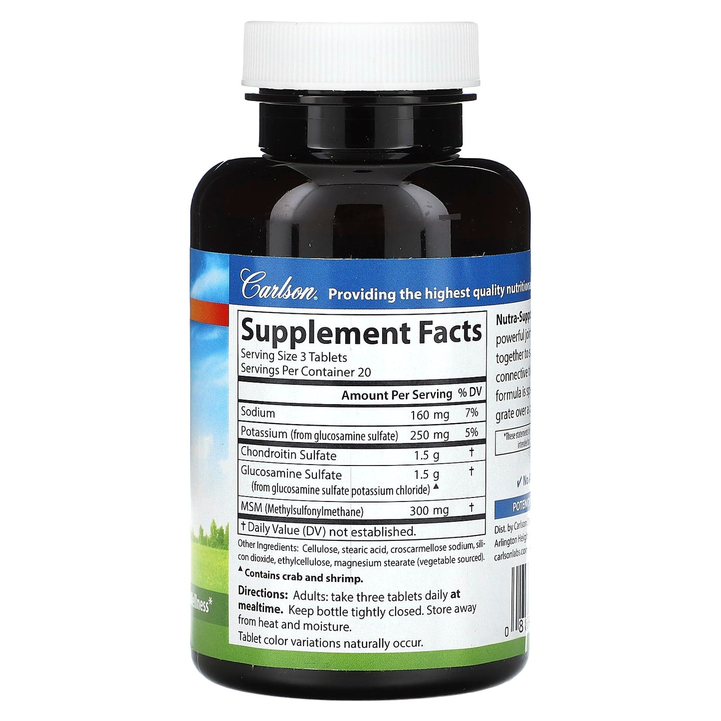 Carlson Nutra-Support Joint Supplement with MSM - 60 Tablets - Image 2