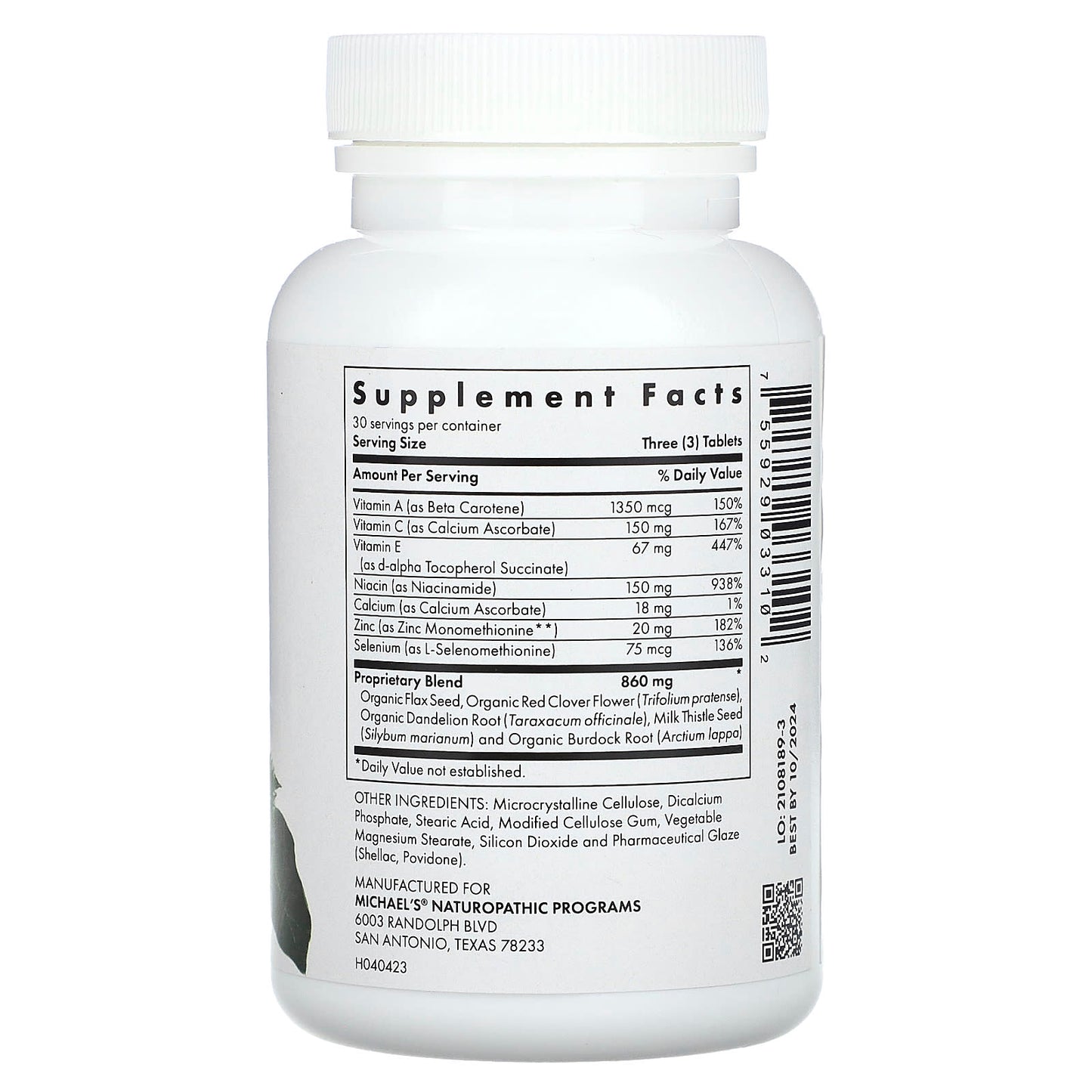 Michael's Health, Skin Factors, 90 Vegetarian Tablets - Image 2
