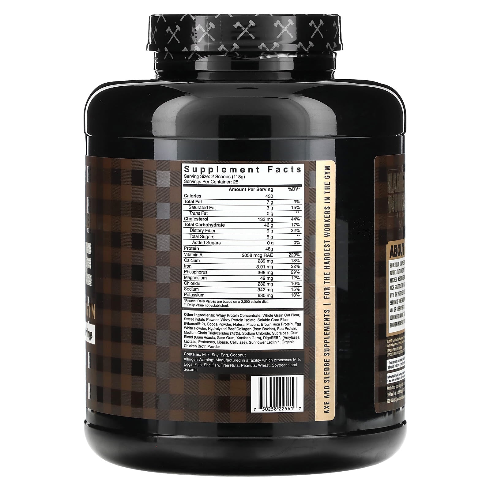 Axe & Sledge Home Made Meal Replacement Double Chocolate Brownie - 6.5 lbs - Image 2
