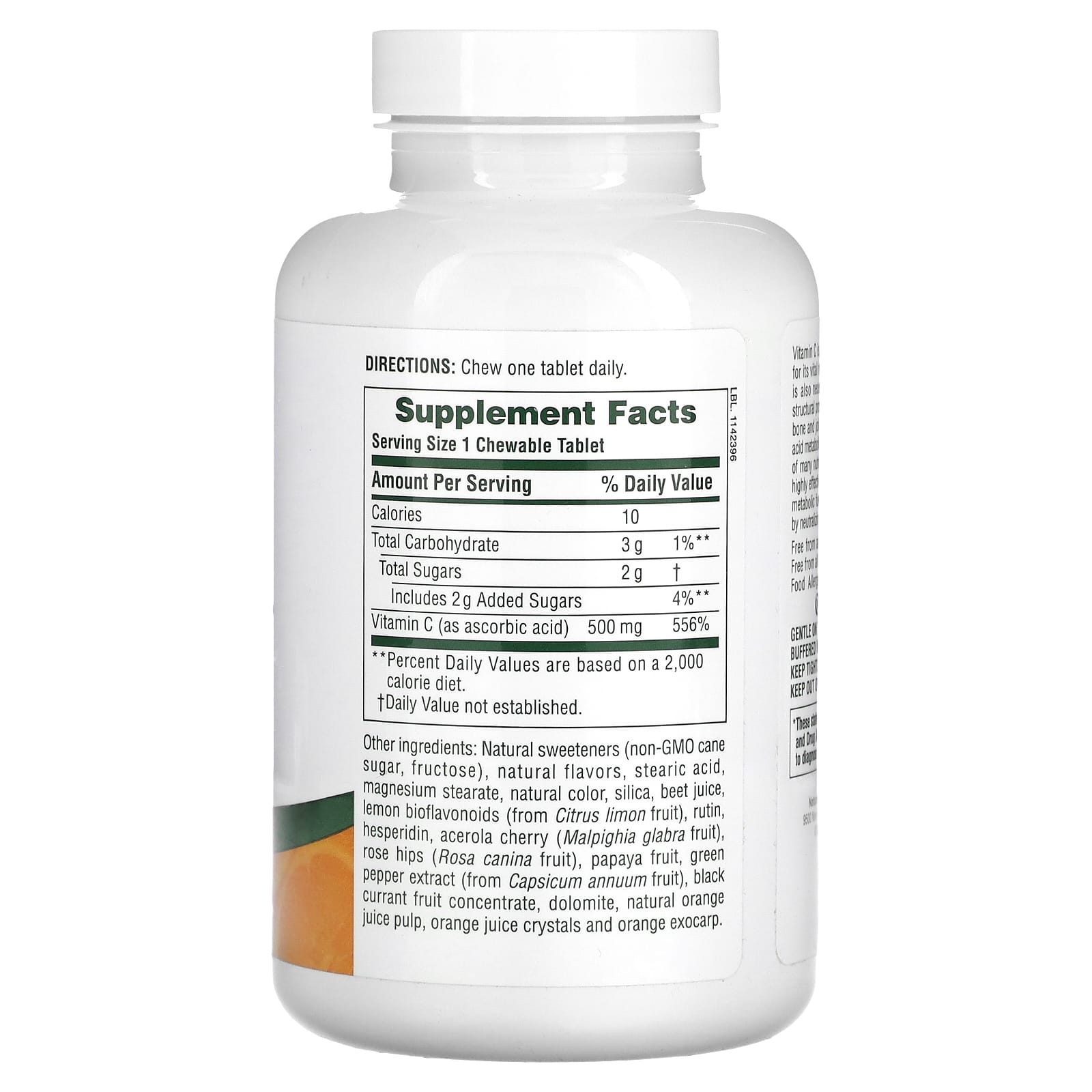 NaturesPlus, Chewable Orange Juice, Vitamin C, Natural Orange, 500 mg, 90 Tablets - Image 2