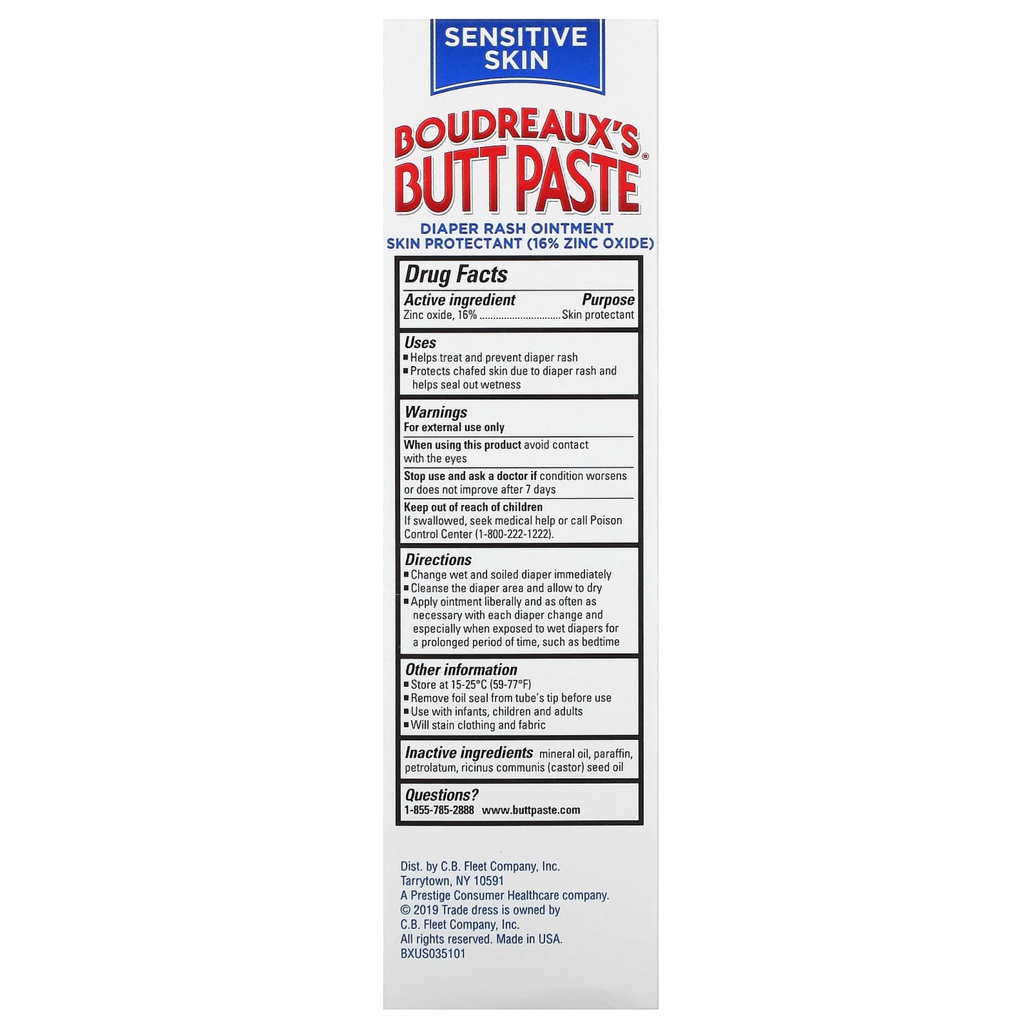 Natural Diaper Rash Relief with Boudreaux's Butt Paste - 4 oz - Image 2