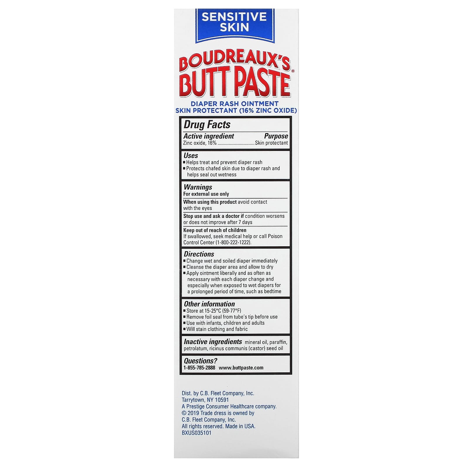 Natural Diaper Rash Relief with Boudreaux's Butt Paste - 4 oz - Image 2