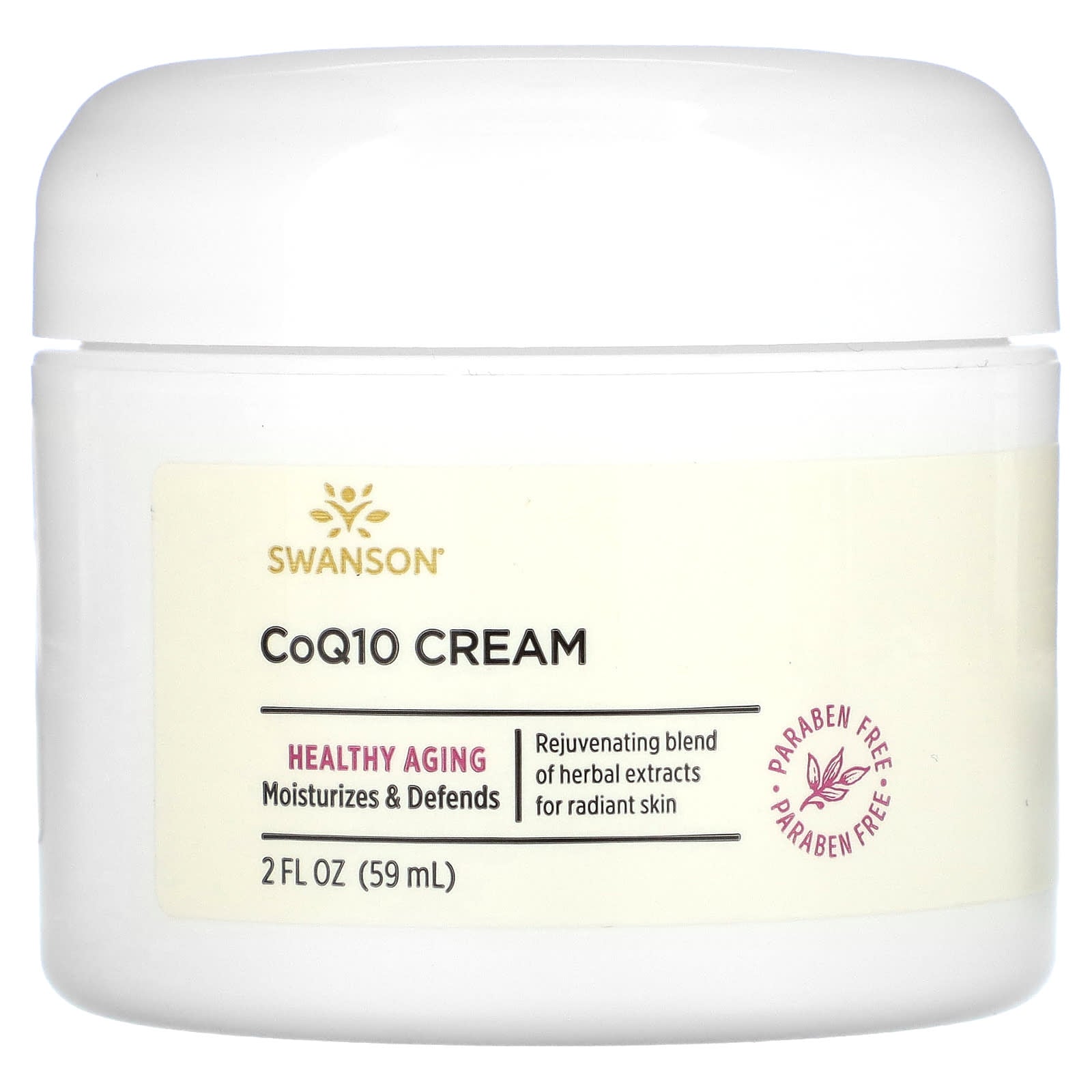 Swanson, CoQ10 Cream, 2 fl oz (59 ml) - Image 1