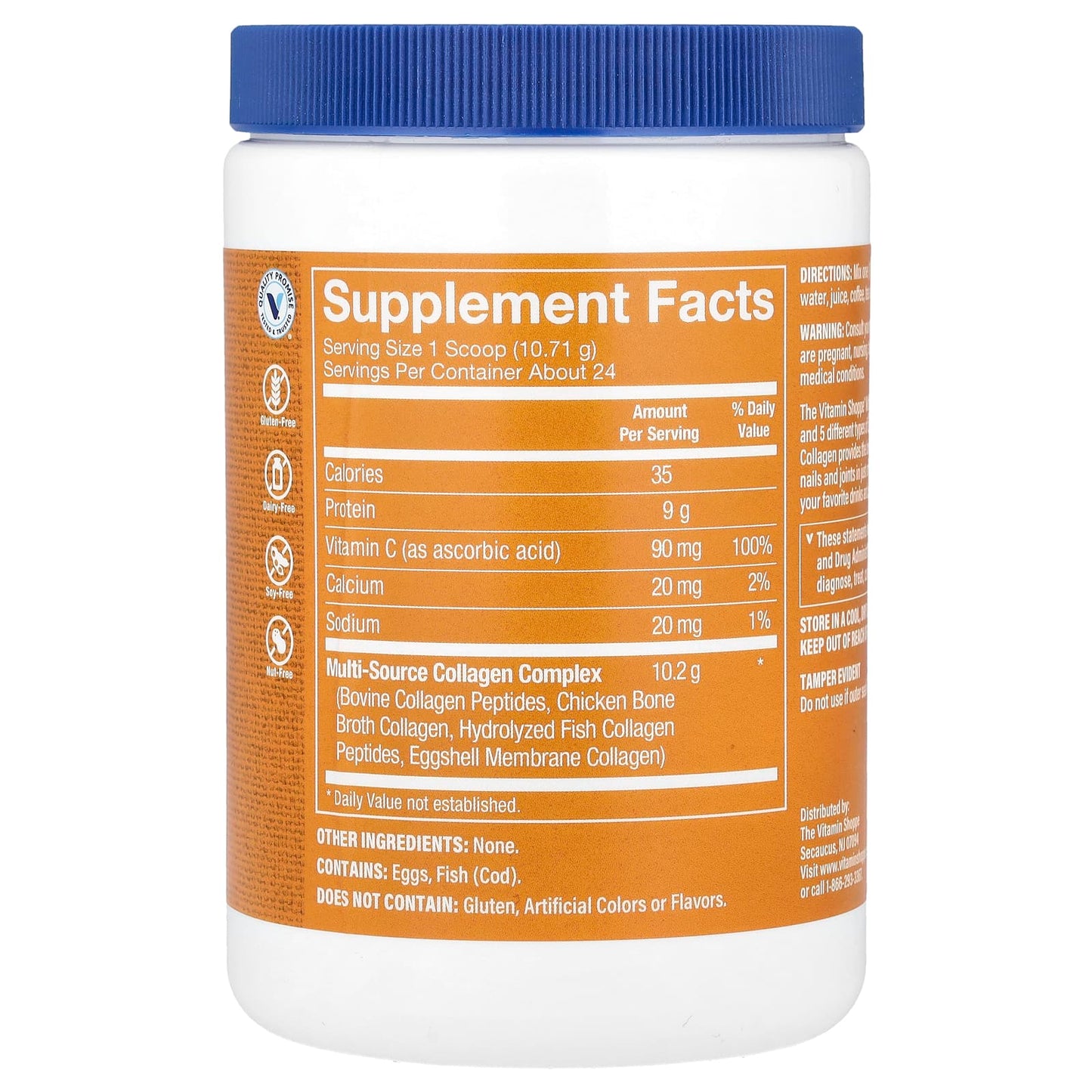 The Vitamin Shoppe, Multi-Source Collagen, Unflavored, 9 oz (257 g) - Image 2