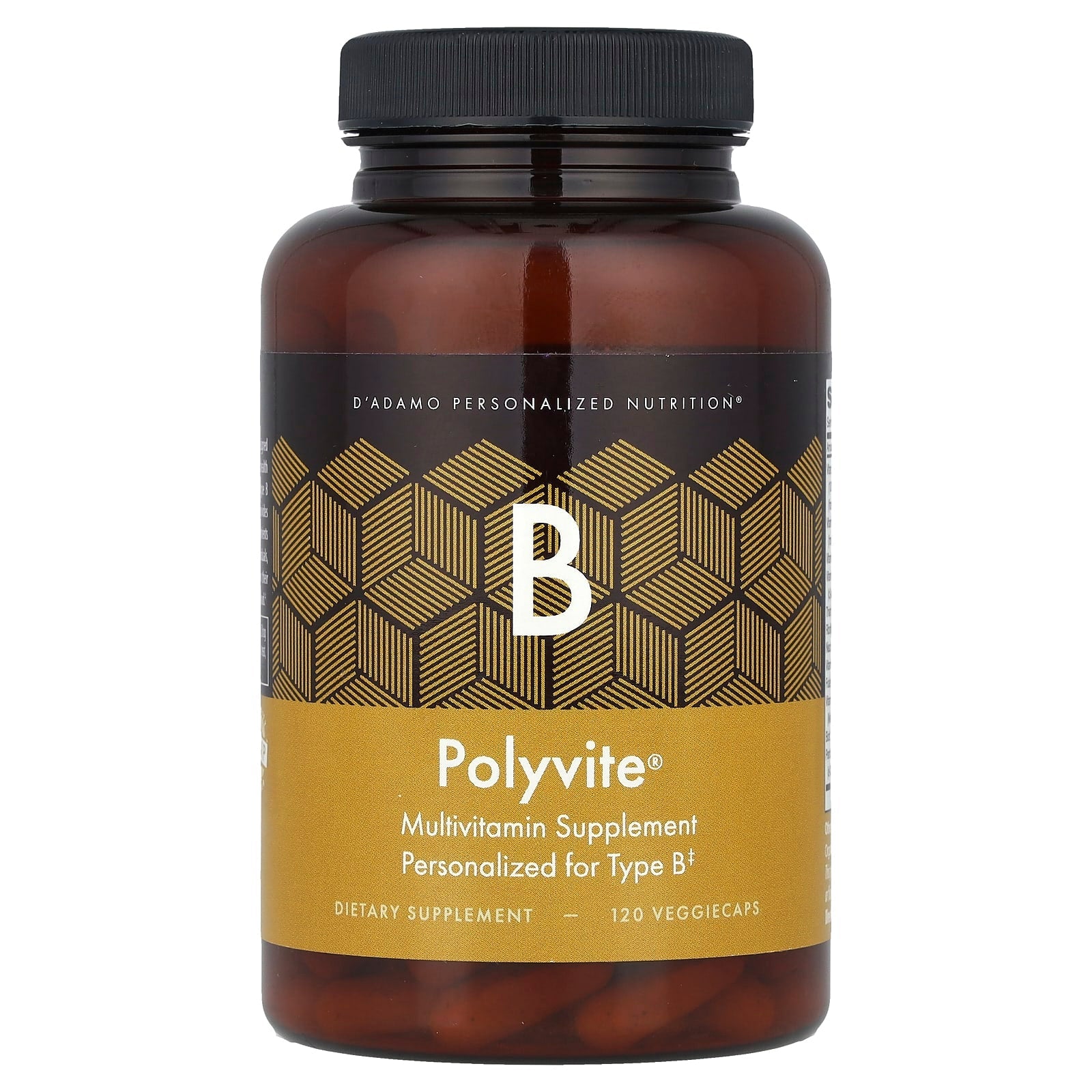 D'adamo Polyvite B Type B Multivitamin Supplement 120 Capsules - Image 1