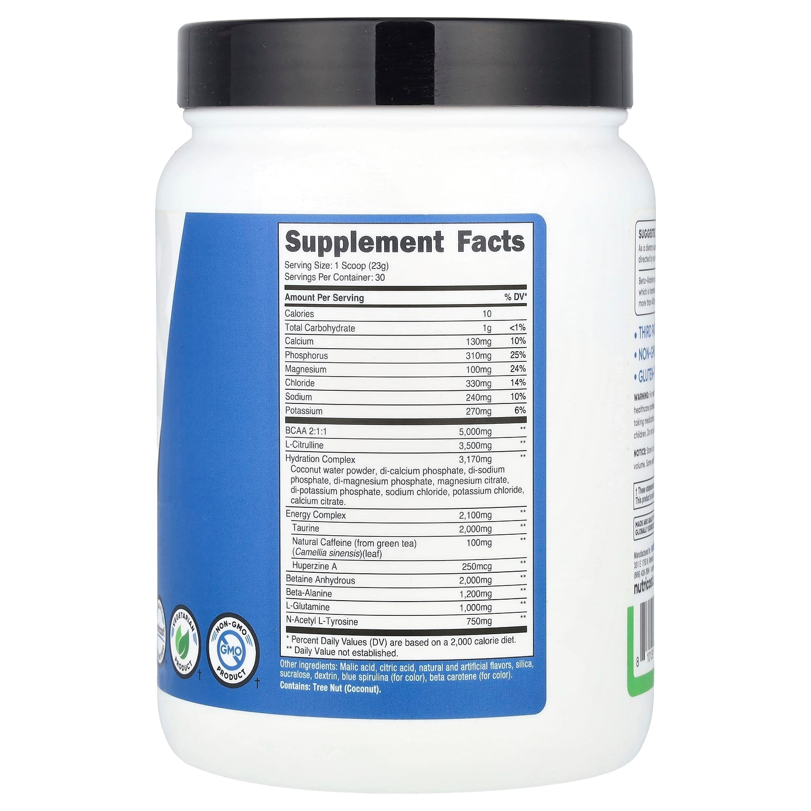 Nutricost, Performance, Intra-Workout Complex, Green Apple, 1.6 lb (699 g) - Image 2
