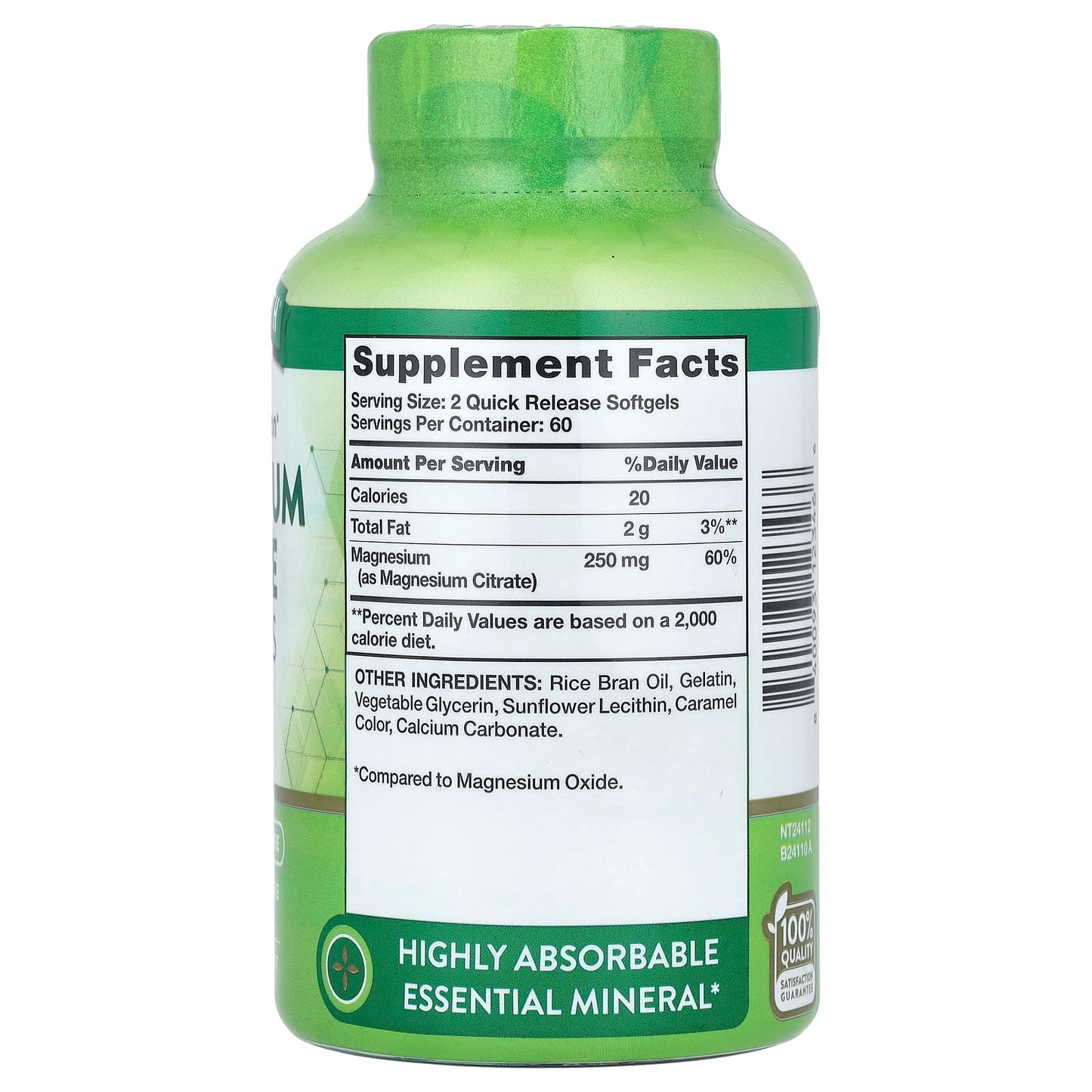 Nature's Truth, Magnesium Citrate, 120 Quick Release Softgels (125 mg per Softgel) - Image 2