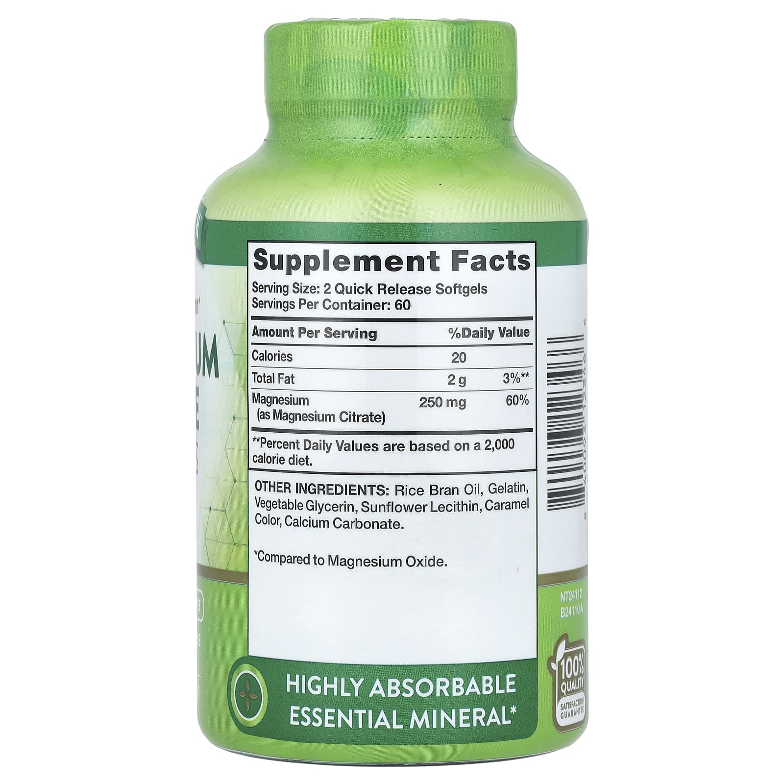 Nature's Truth, Magnesium Citrate, 120 Quick Release Softgels (125 mg per Softgel) - Image 2