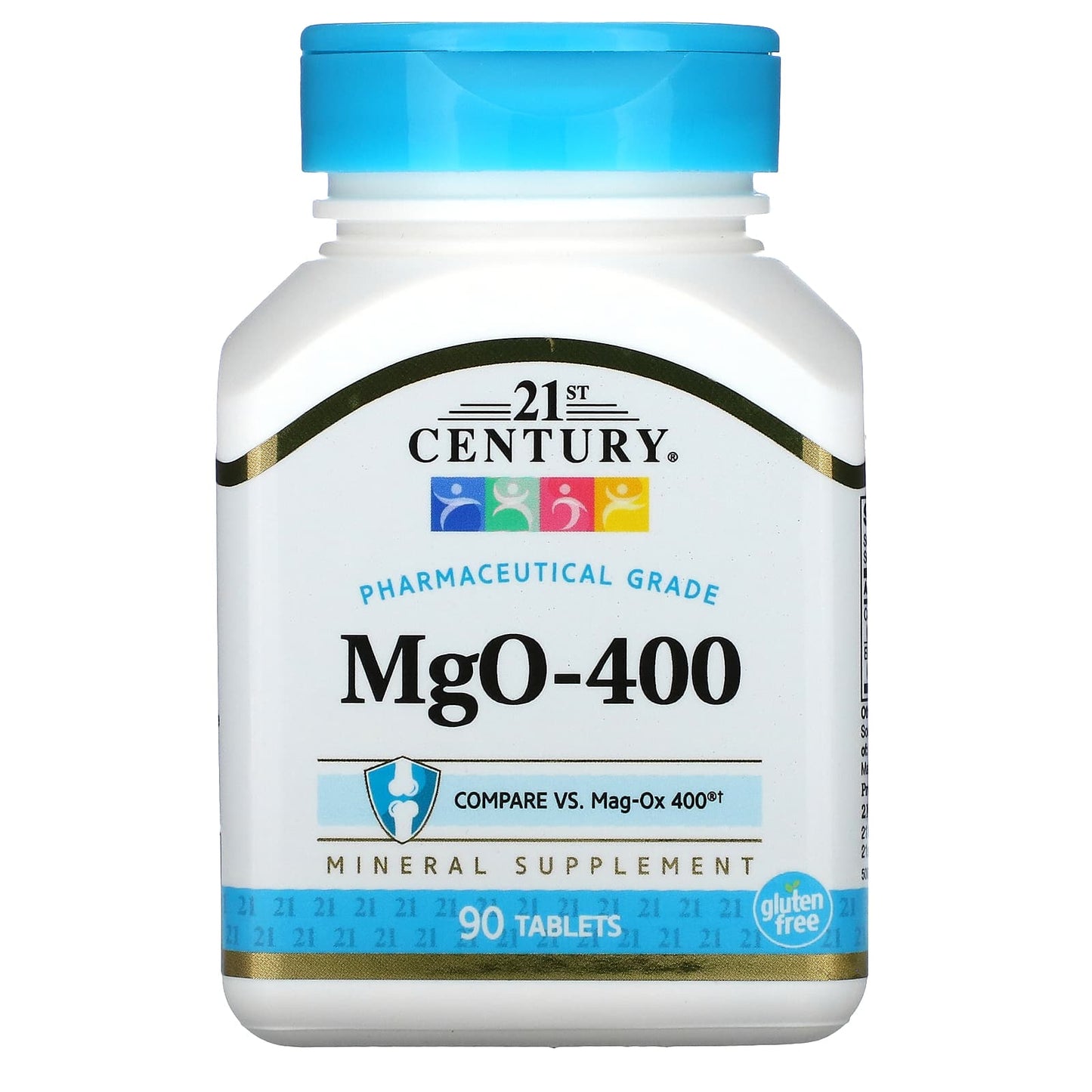 21st Century MgO-400 Magnesium Supplement for Bone & Muscle Health - 90 Tablets - Image 1