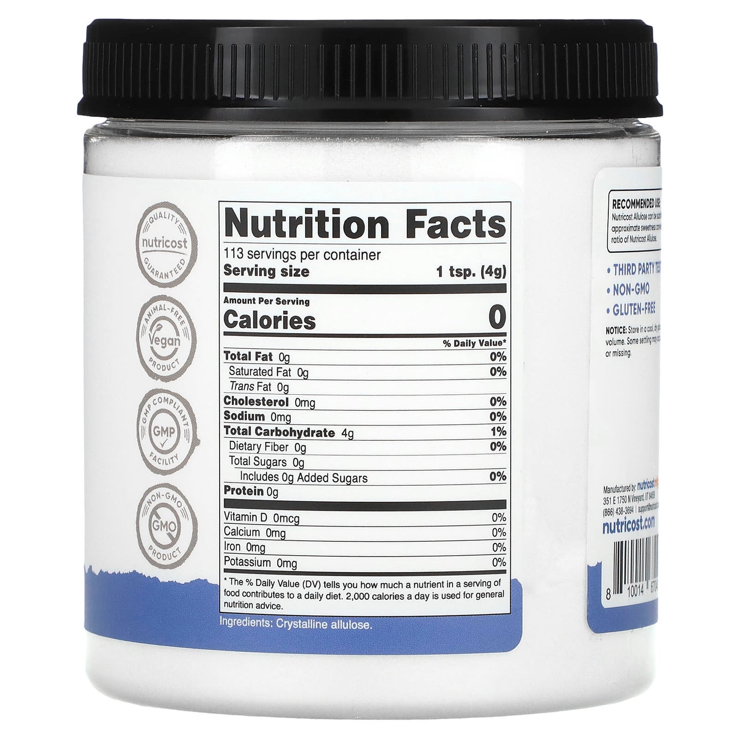 Nutricost, Pantry, Allulose, 1 lb (454 g) - Image 2