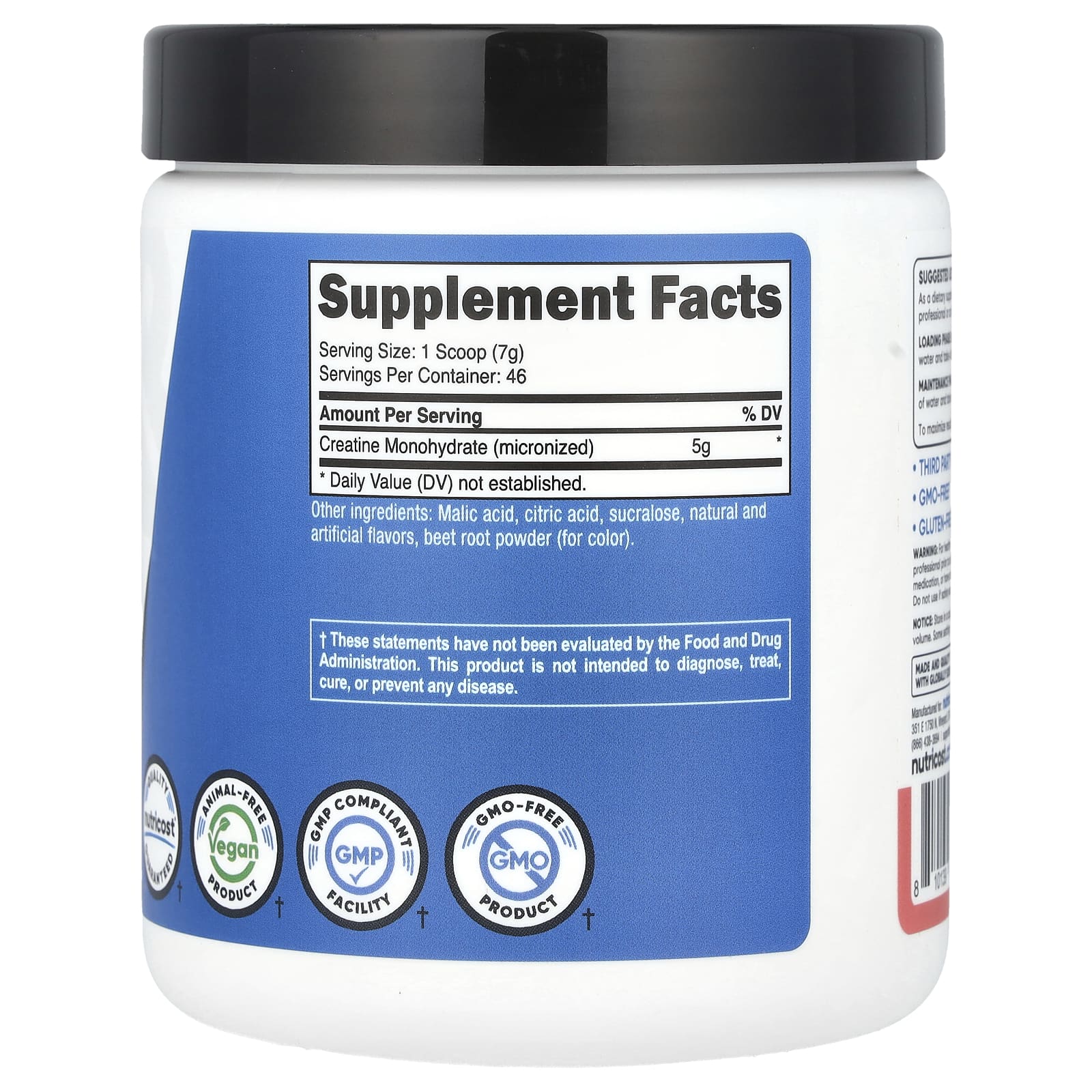 Nutricost, Performance, Creatine Monohydrate, Watermelon, 10.7 oz (300 g) - Image 2