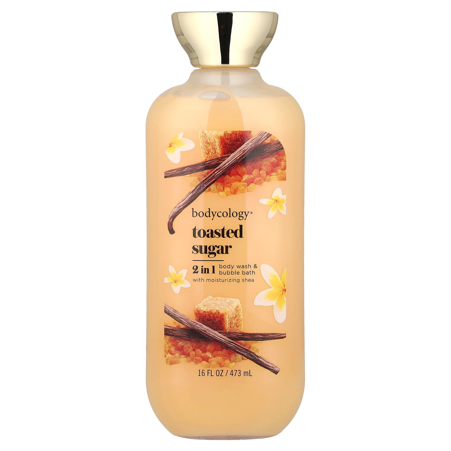 Bodycology 2 in 1 Moisturizing Body Wash & Bubble Bath, 16 fl oz, Toasted Sugar - Image 1