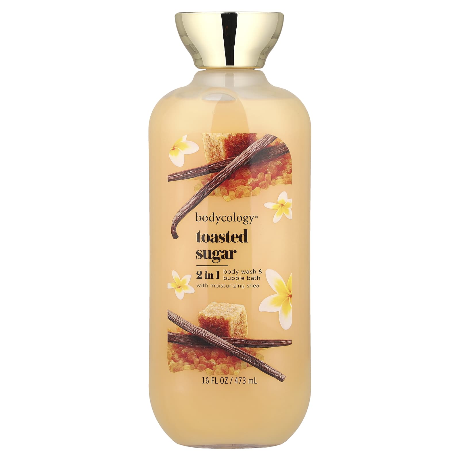 Bodycology 2 in 1 Moisturizing Body Wash & Bubble Bath, 16 fl oz, Toasted Sugar - Image 1