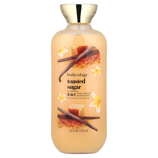 Bodycology 2 in 1 Moisturizing Body Wash & Bubble Bath, 16 fl oz, Toasted Sugar - Image 1