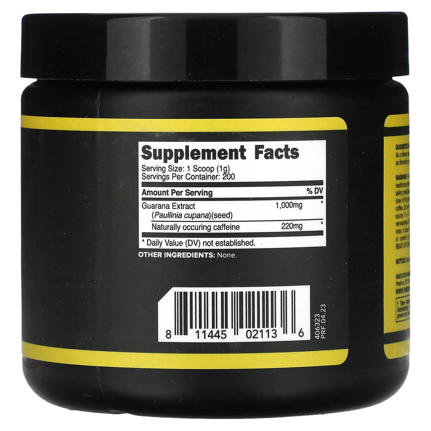 Primaforce, Guarana, Unflavored, 7 oz (200 g) - Image 2