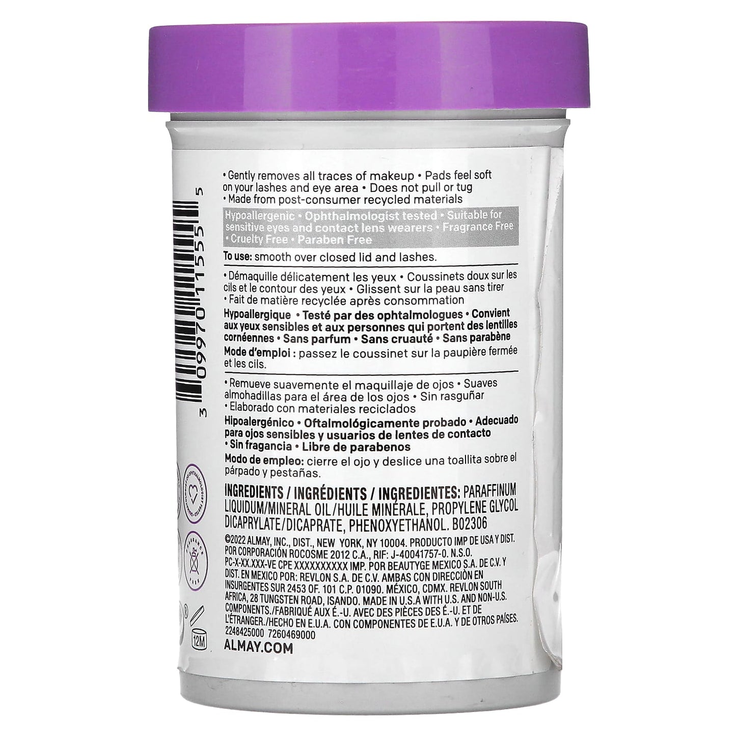 Almay Eye Makeup Remover Pads, Gentle & Effective, 120 Pads - Image 2