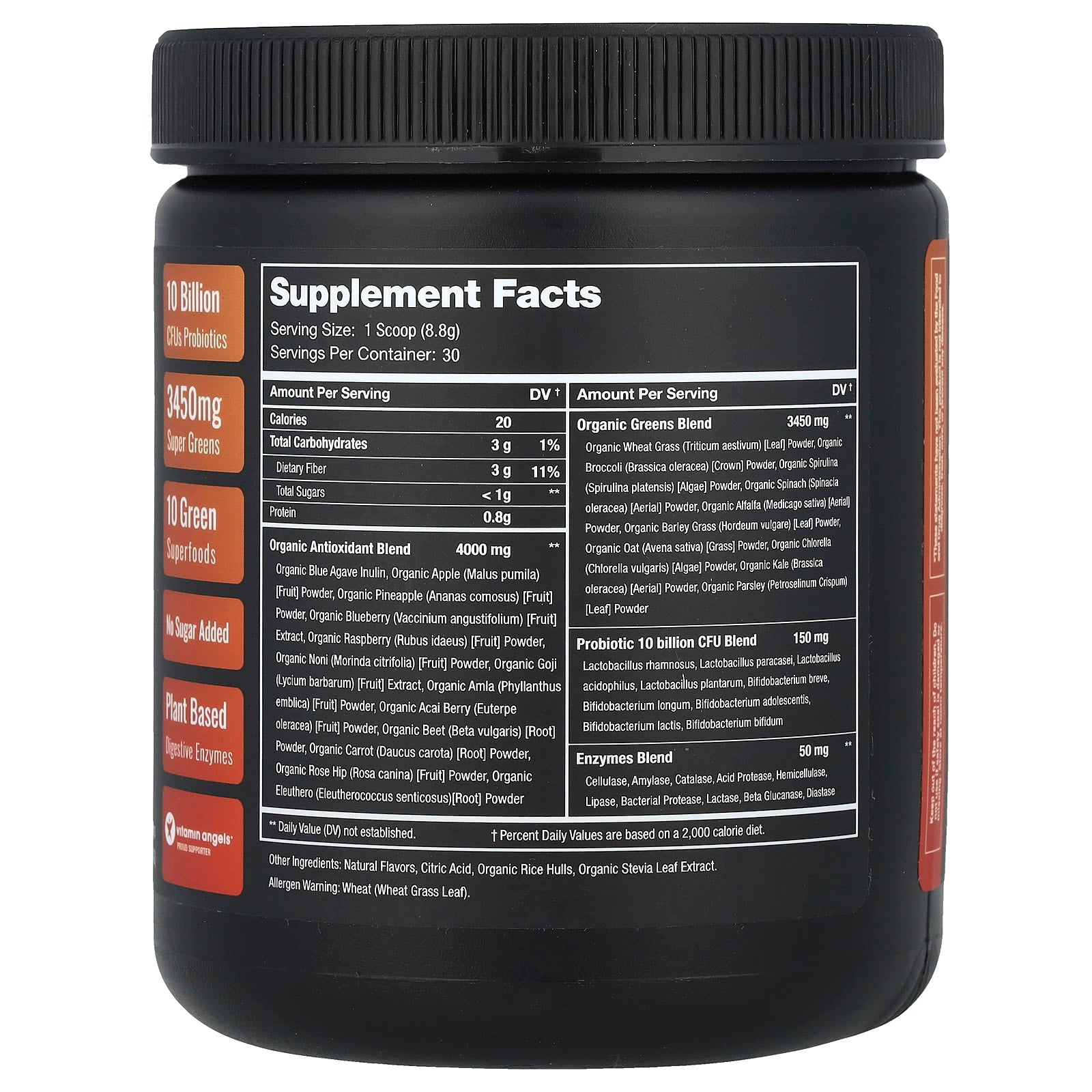 NutraChamps, Super Greens, With Superfoods, Probiotics & Enzymes, Mango, 9.31 oz (264 g) - Image 2