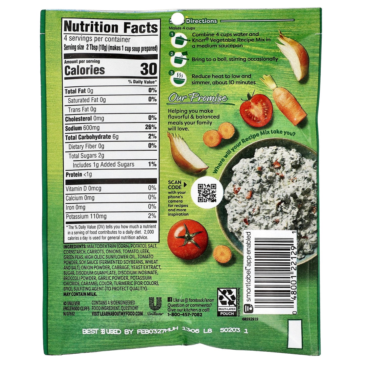 Knorr, Vegetable Recipe Mix, 1.4 oz (40 g) - Image 2