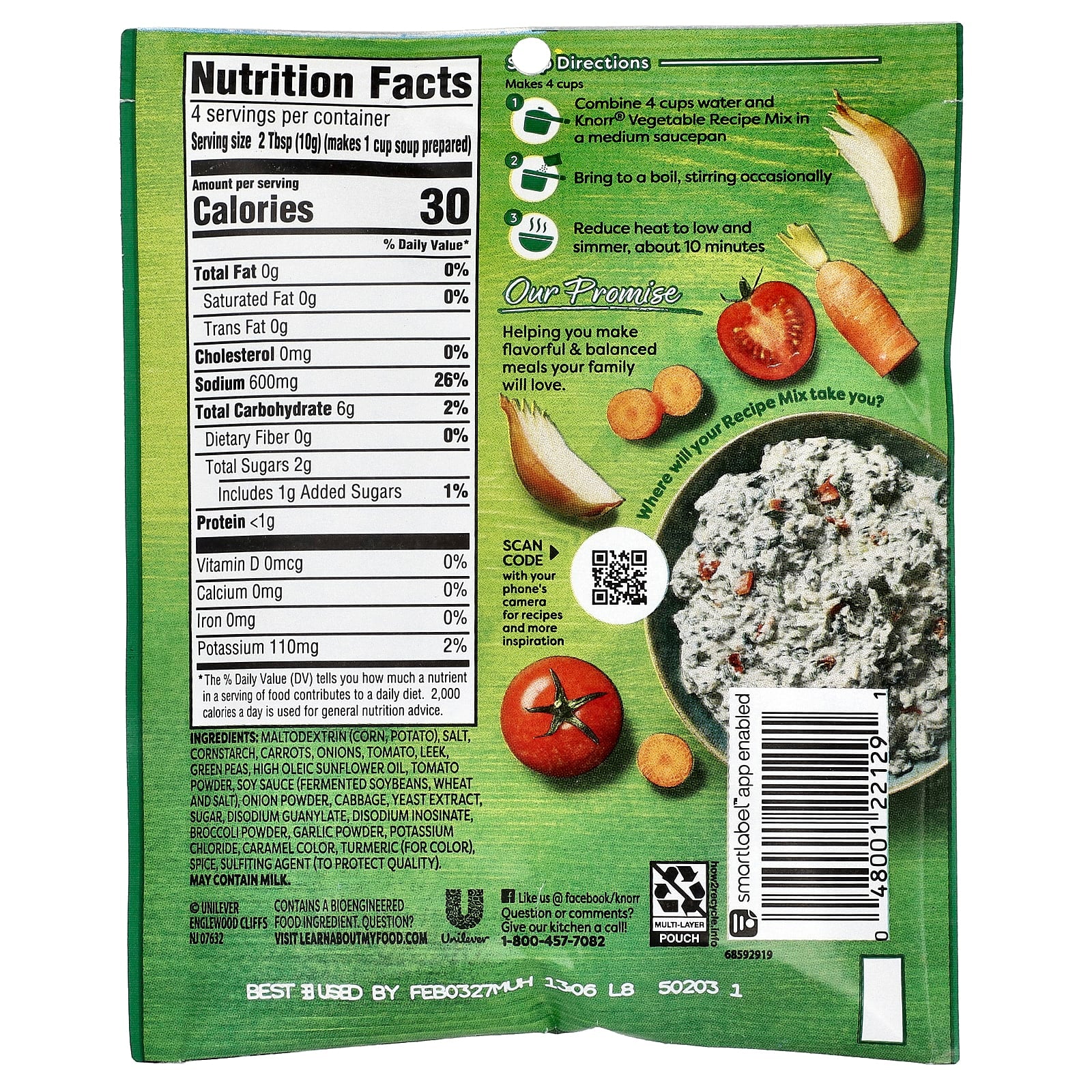 Knorr, Vegetable Recipe Mix, 1.4 oz (40 g) - Image 2
