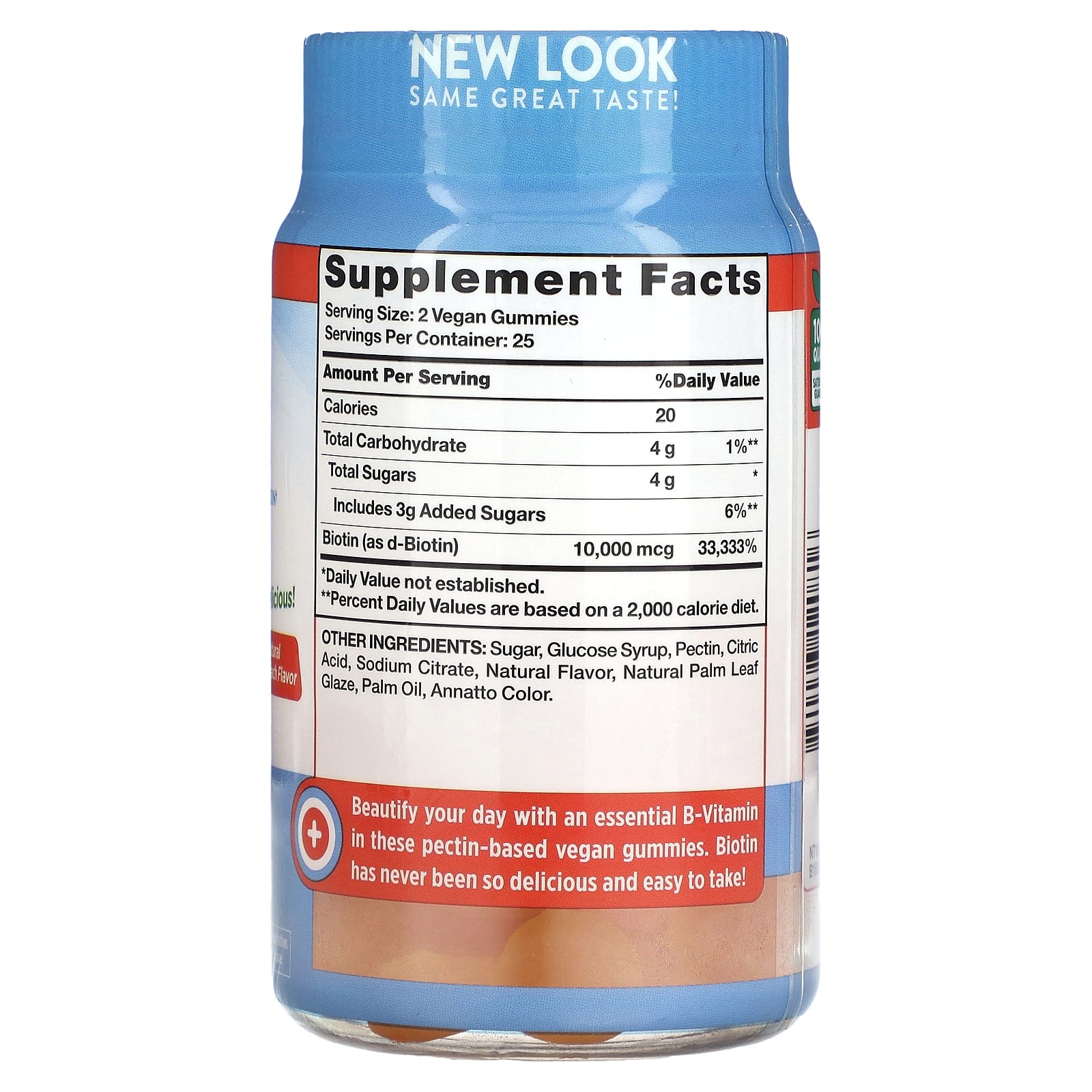 Nature's Truth, Biotin, Natural Peach, 50 Vegan Gummies (5,000 mcg per Gummy) - Image 2