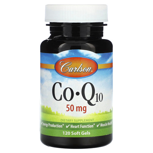 Carlson CoQ10 120 Softgels for Heart Health and Energy - Image 1