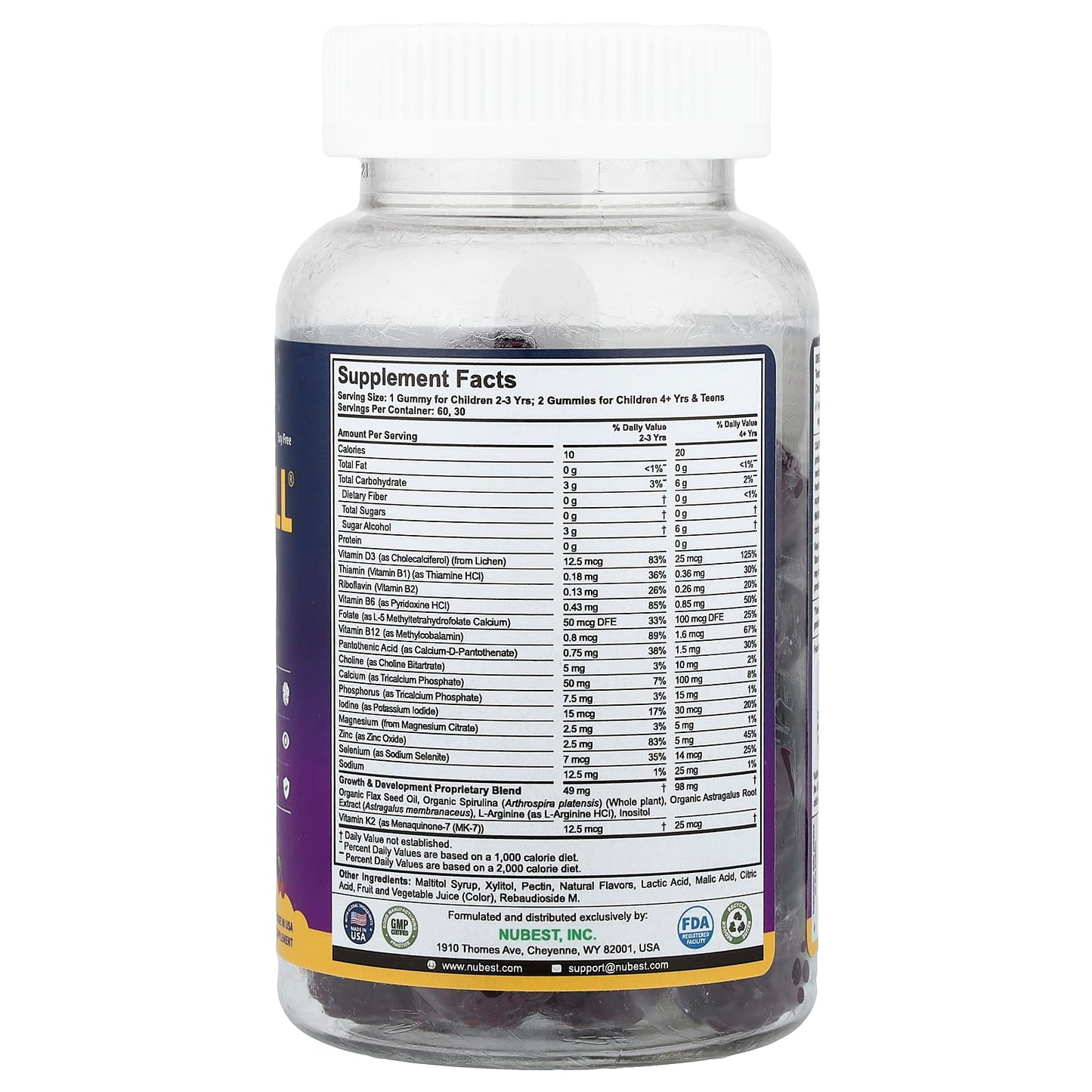 NuBest, Nubest Tall® Gummies, Mixed Berry, 60 Gummies - Image 2