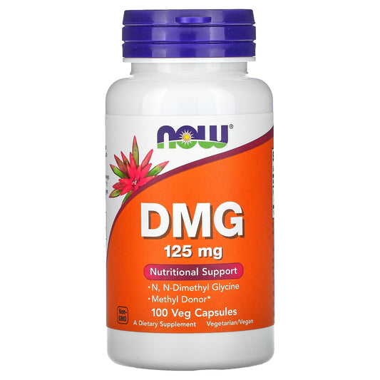 NOW Foods, DMG, 125 mg, 100 Veg Capsules - Image 1