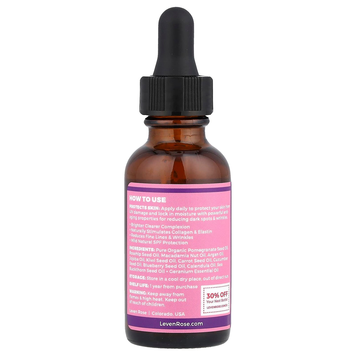 Leven Rose, Argan Morning Serum, 1 fl oz (30 ml) - Image 2