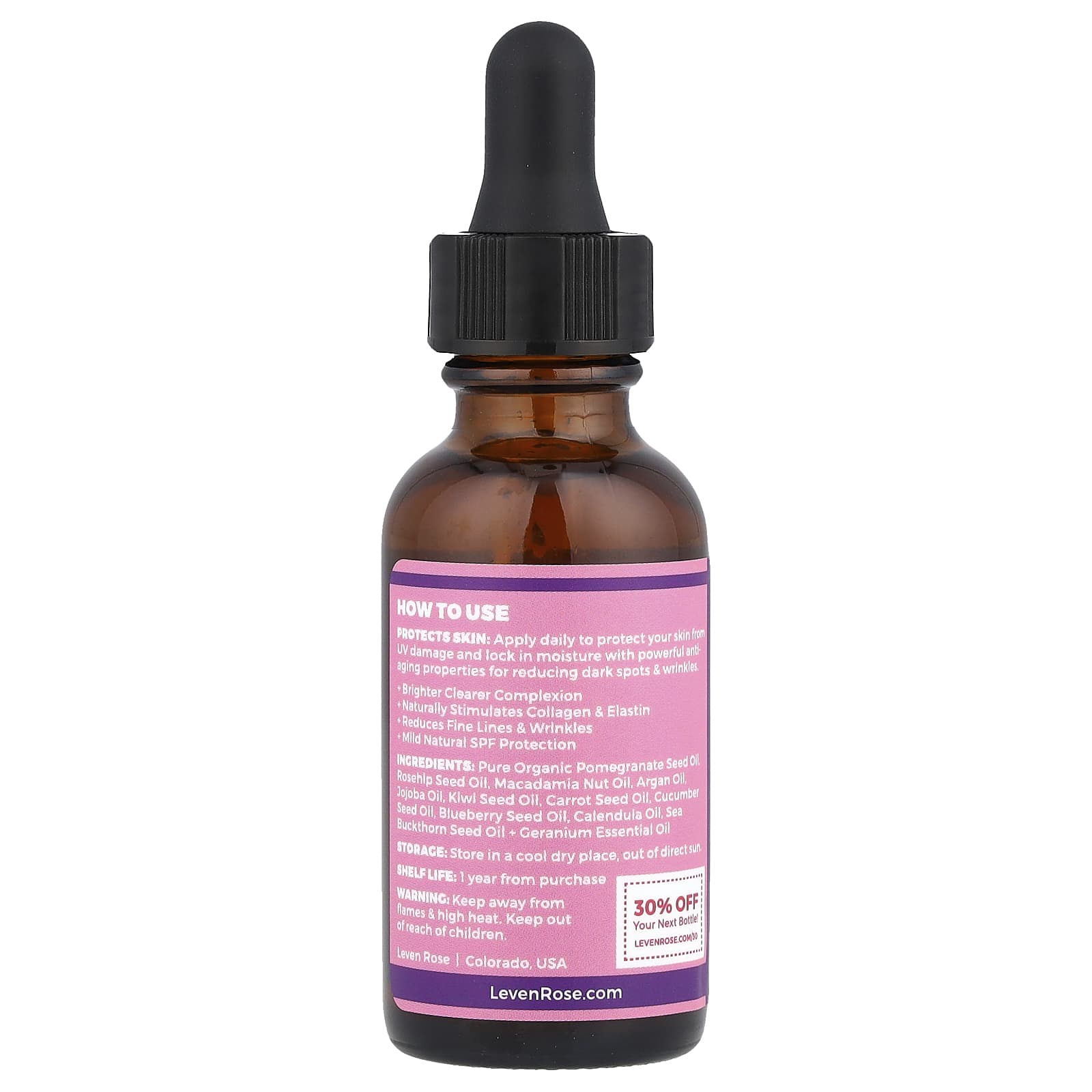 Leven Rose, Argan Morning Serum, 1 fl oz (30 ml) - Image 2