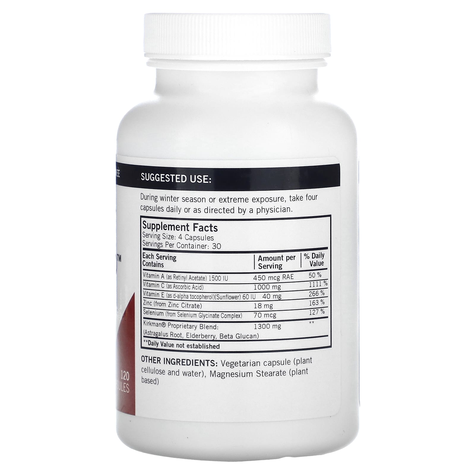 Kirkman Labs, Immuno-Aid Advanced Formula, 120 Capsules - Image 2