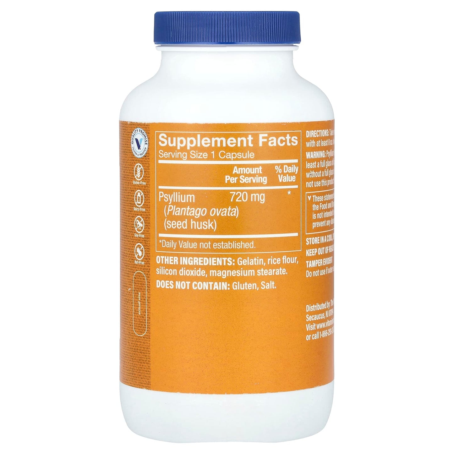 The Vitamin Shoppe, Psyllium Husks, 300 Capsules (720 mg per Capsule) - Image 2