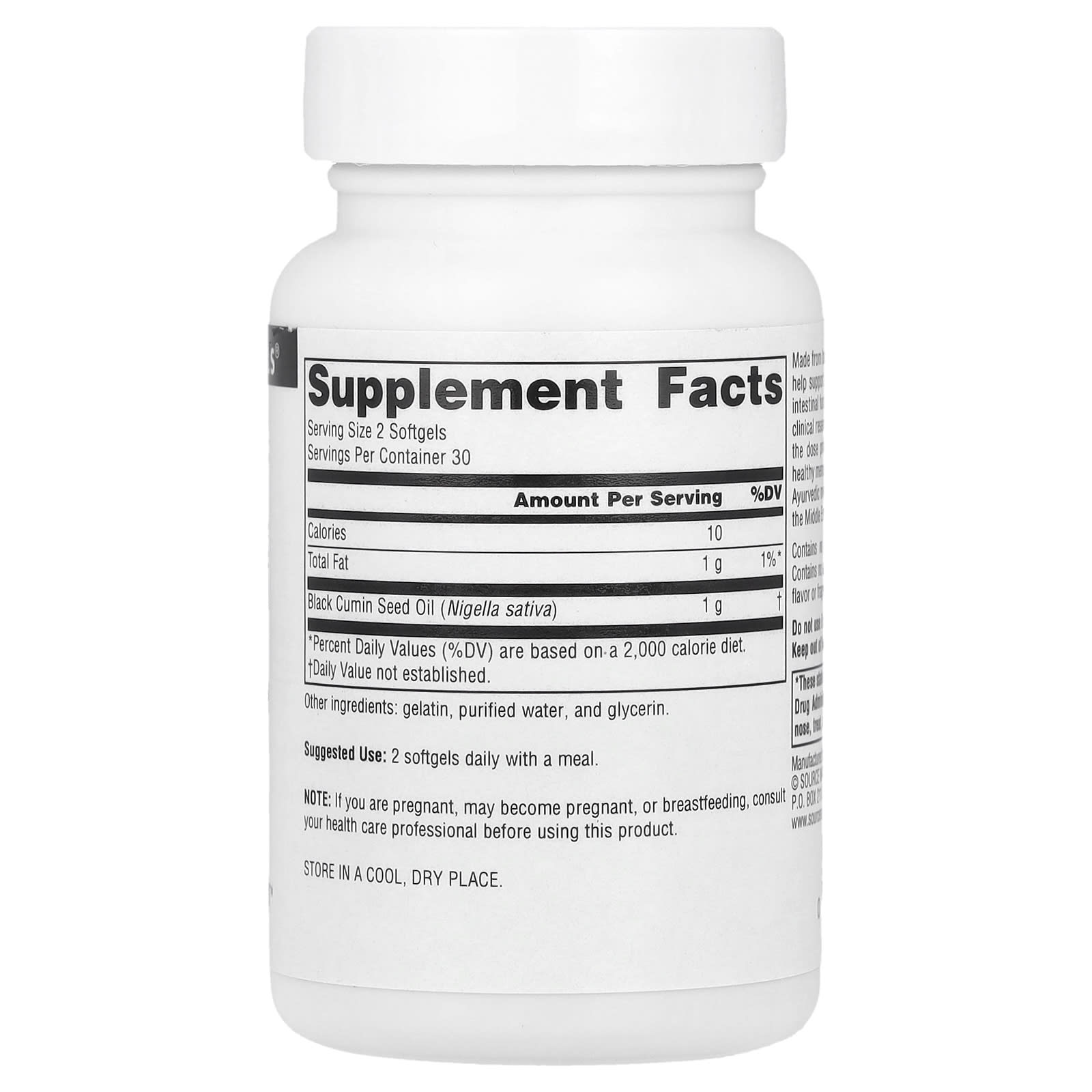 Source Naturals, Black Seed Oil, 60 Softgels - Image 2