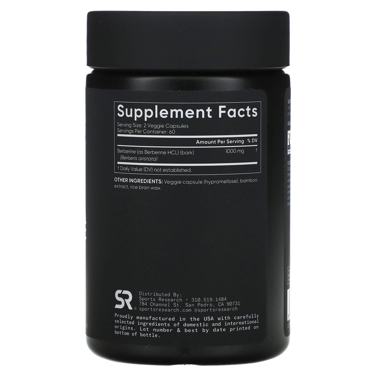 Sports Research, Berberine, 120 Veggie Capsules (500 mg per Capsule) - Image 2