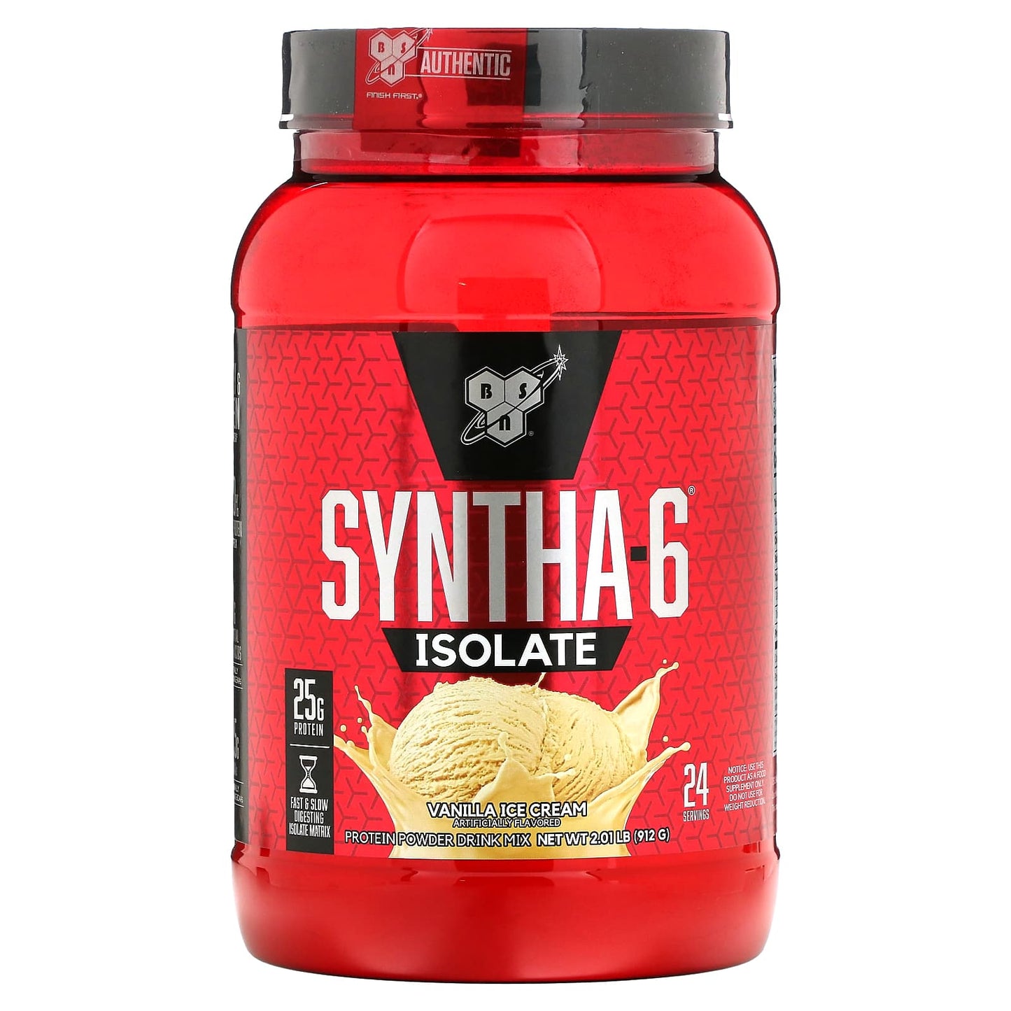BSN Syntha-6 Isolate Protein Powder Drink Mix, Vanilla Ice Cream, 2.01 lbs - Image 1