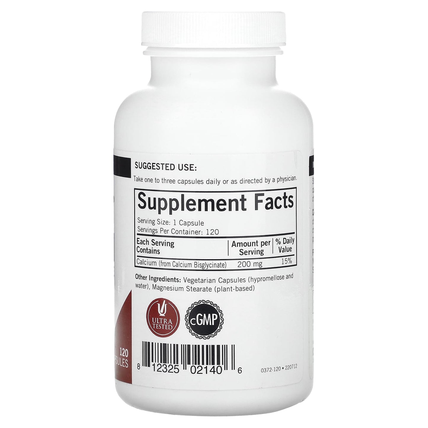 Kirkman Labs, Calcium Bisglycinate Chelate, 200 mg, 120 Capsules - Image 2