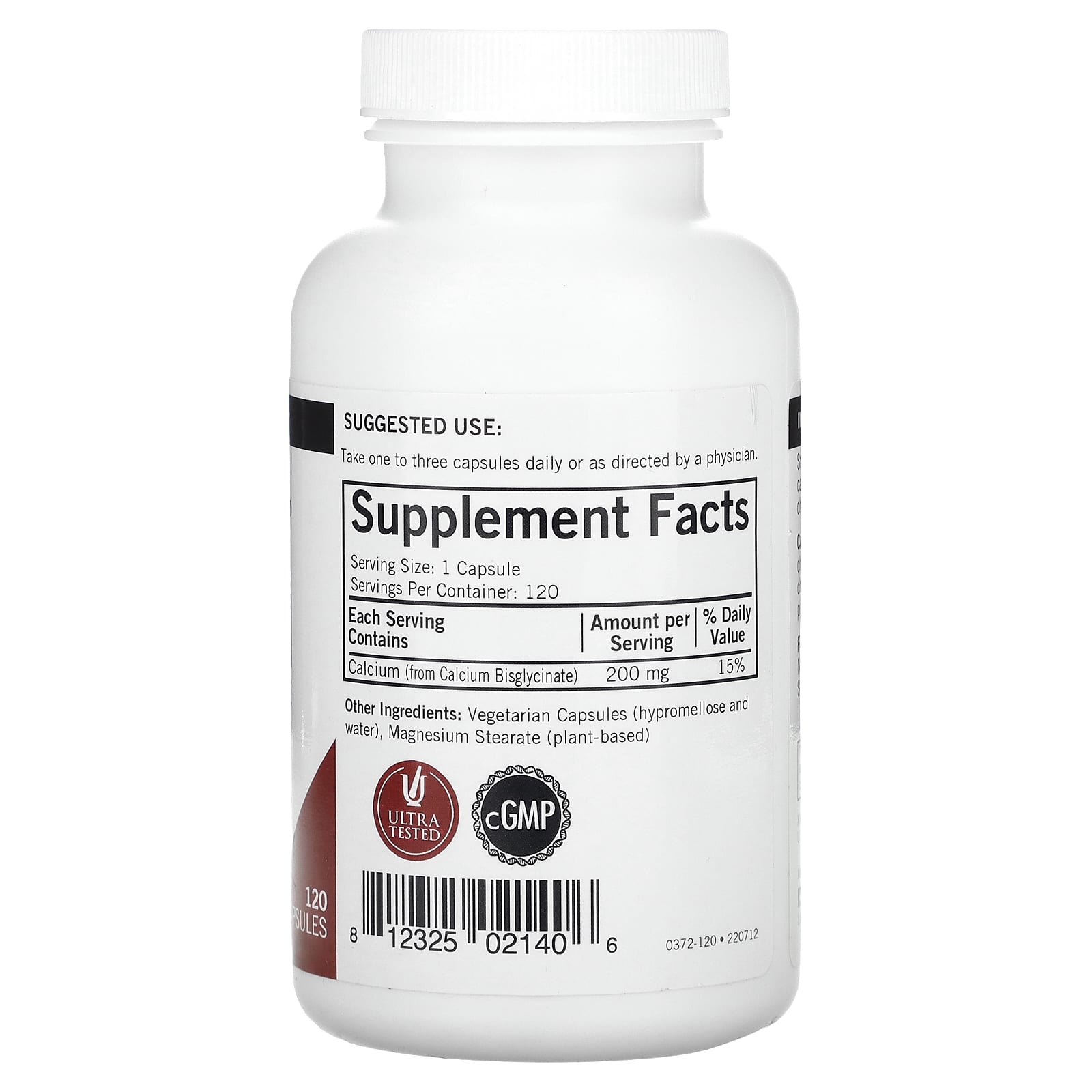 Kirkman Labs, Calcium Bisglycinate Chelate, 200 mg, 120 Capsules - Image 2