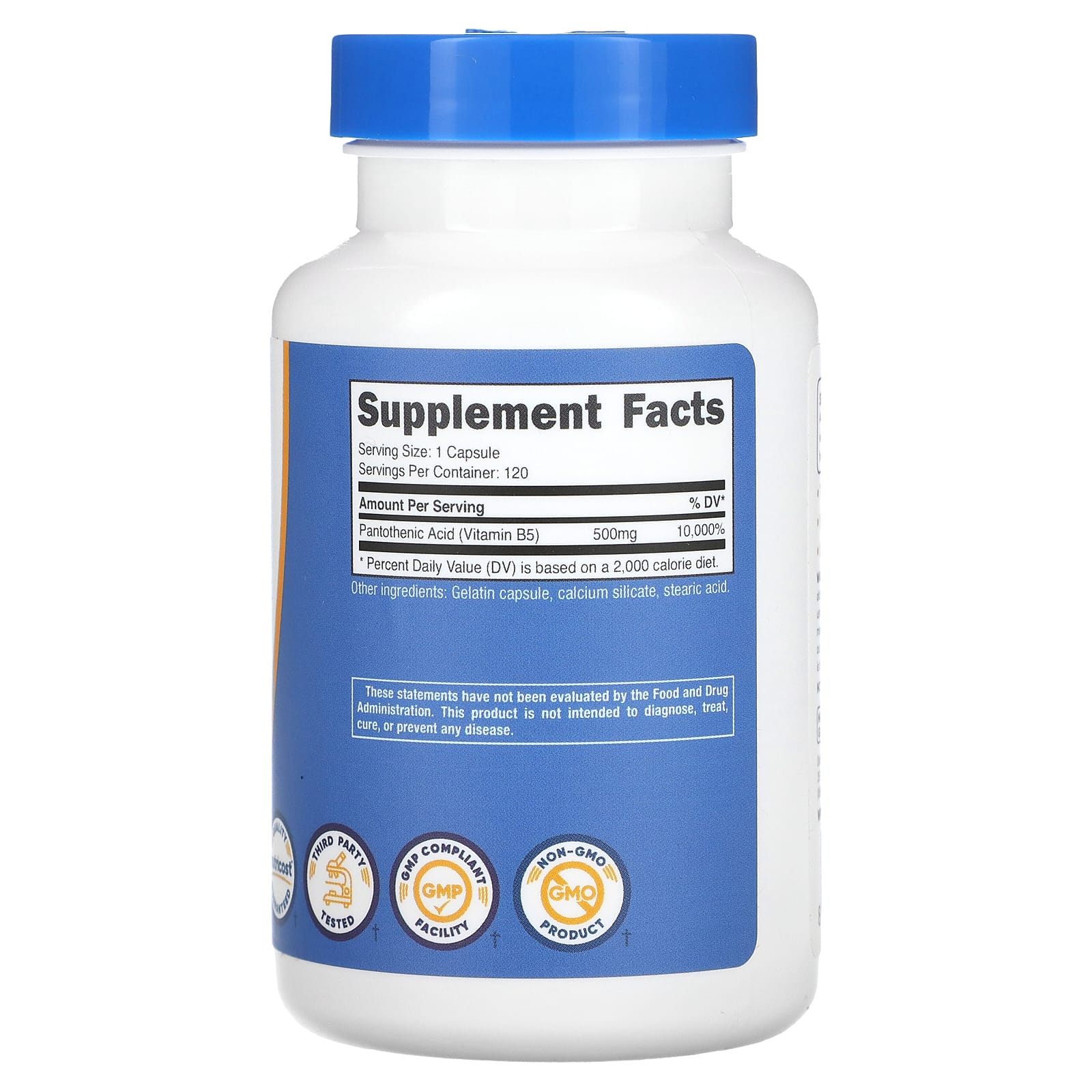 Nutricost, Vitamin B5, 500 mg, 120 Capsules - Image 2
