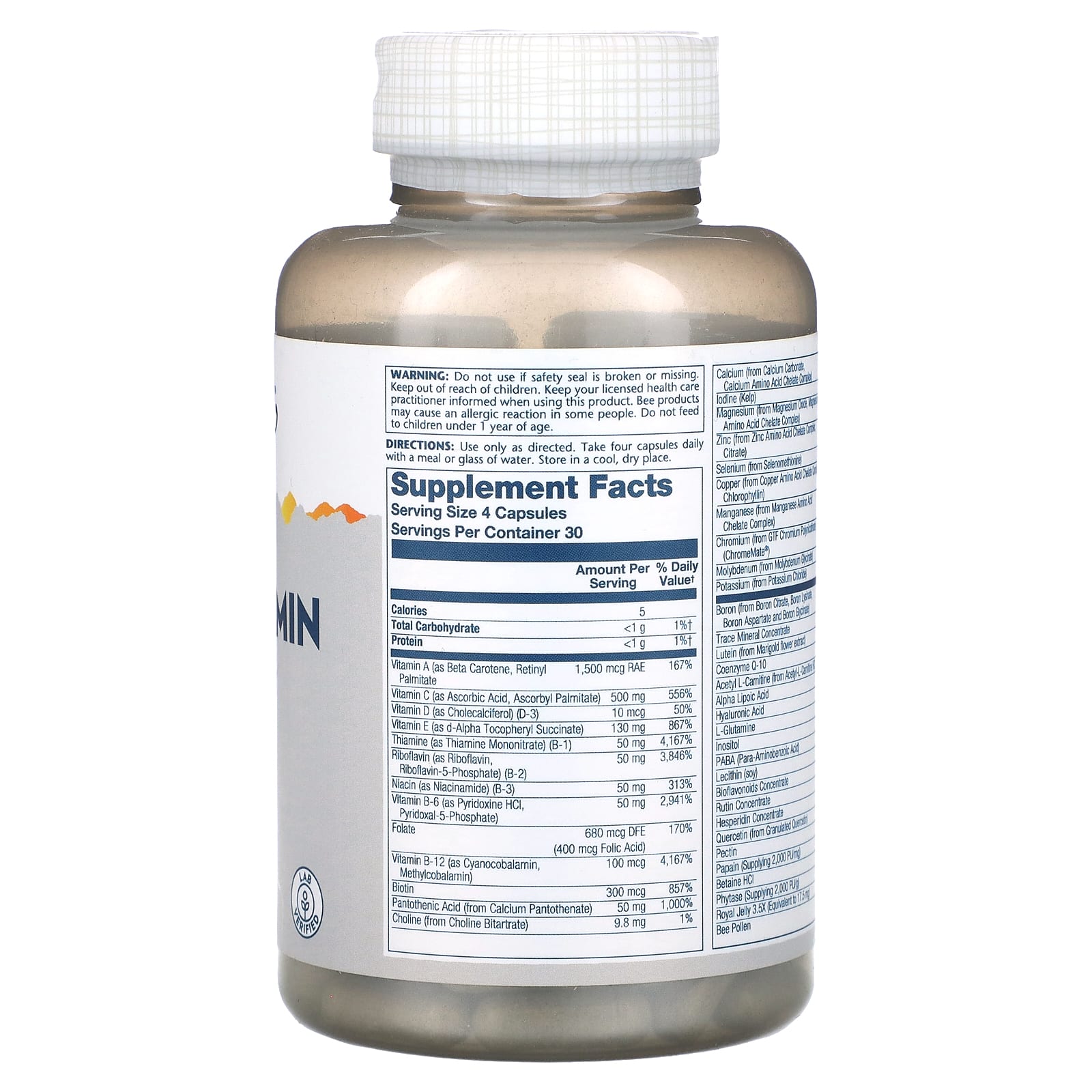 Solaray, Spectro Multivitamin, Man, 120 Capsules - Image 2