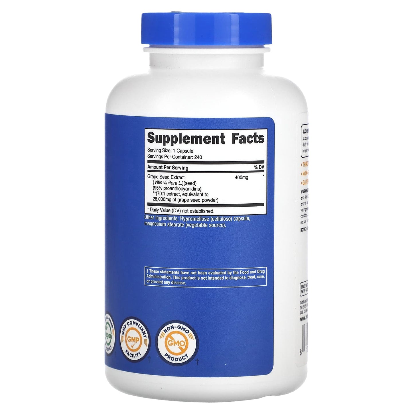 Nutricost, Grape Seed Extract, 28,000 mg , 240 Capsules - Image 2